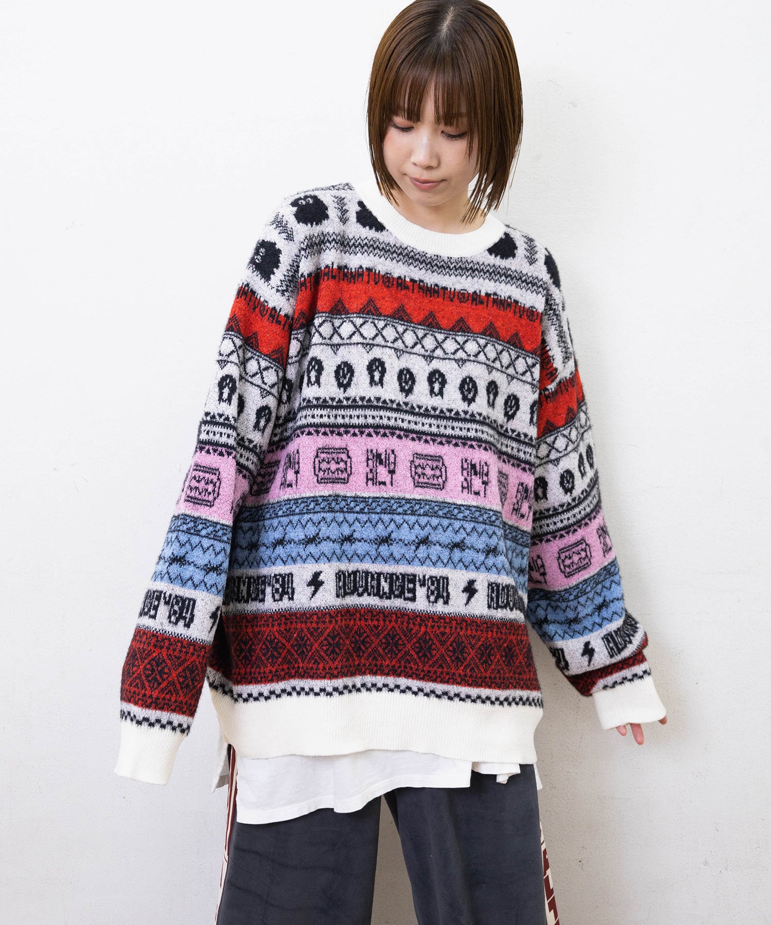 K2741 POPボーダープルオーバー