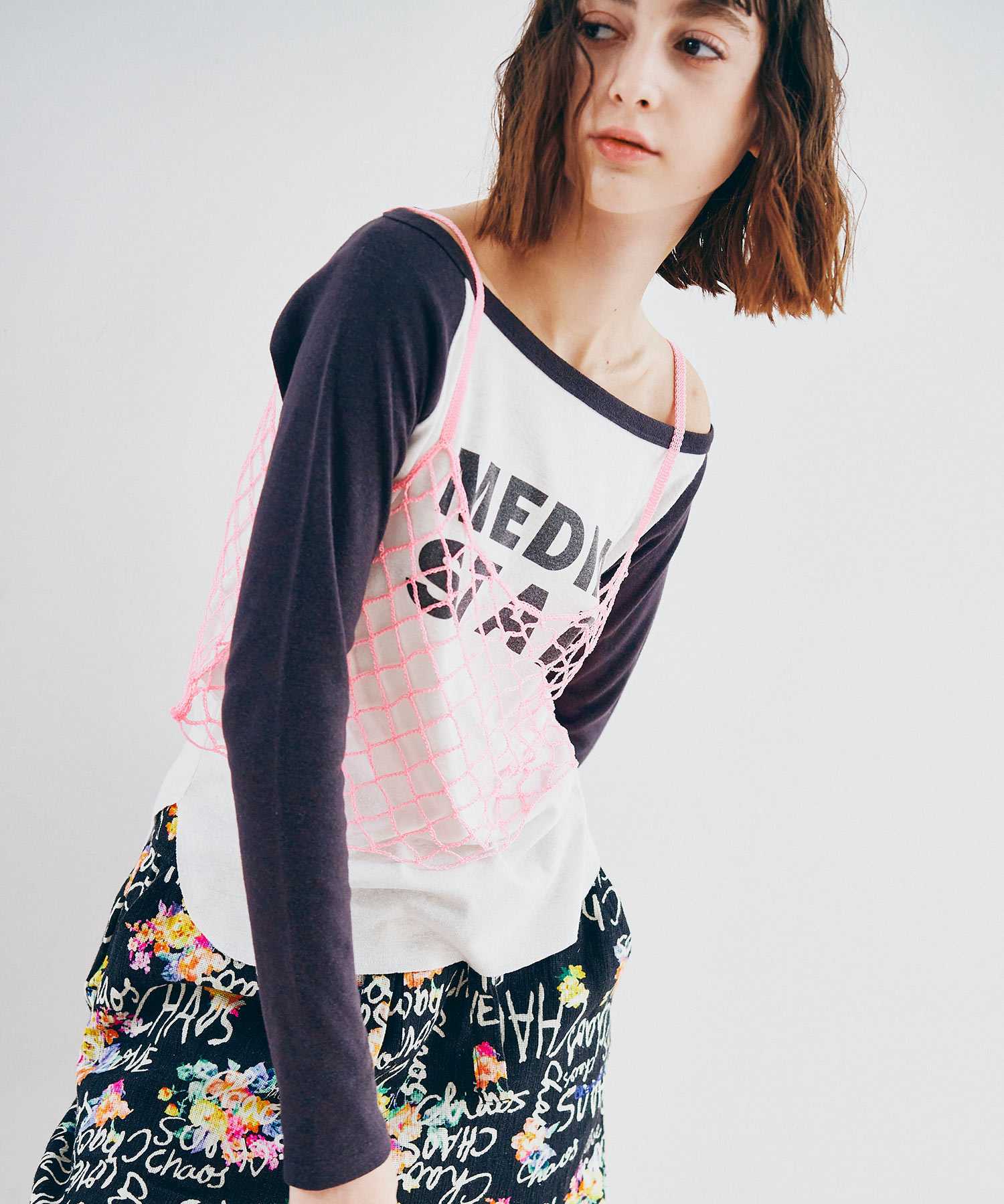 K2744 メタルヤーンハーフキャミ