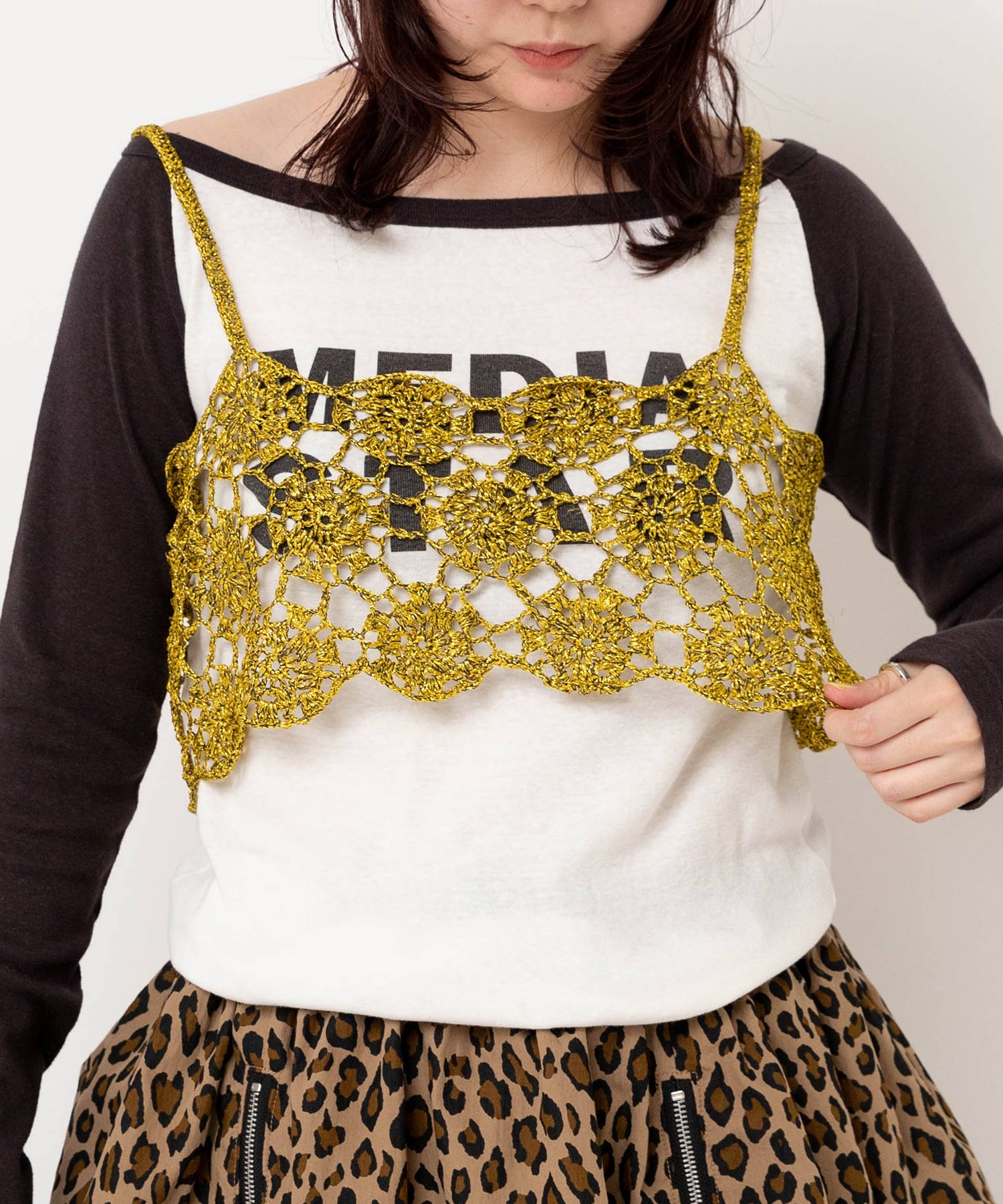 K2745 フラワーメタルキャミ