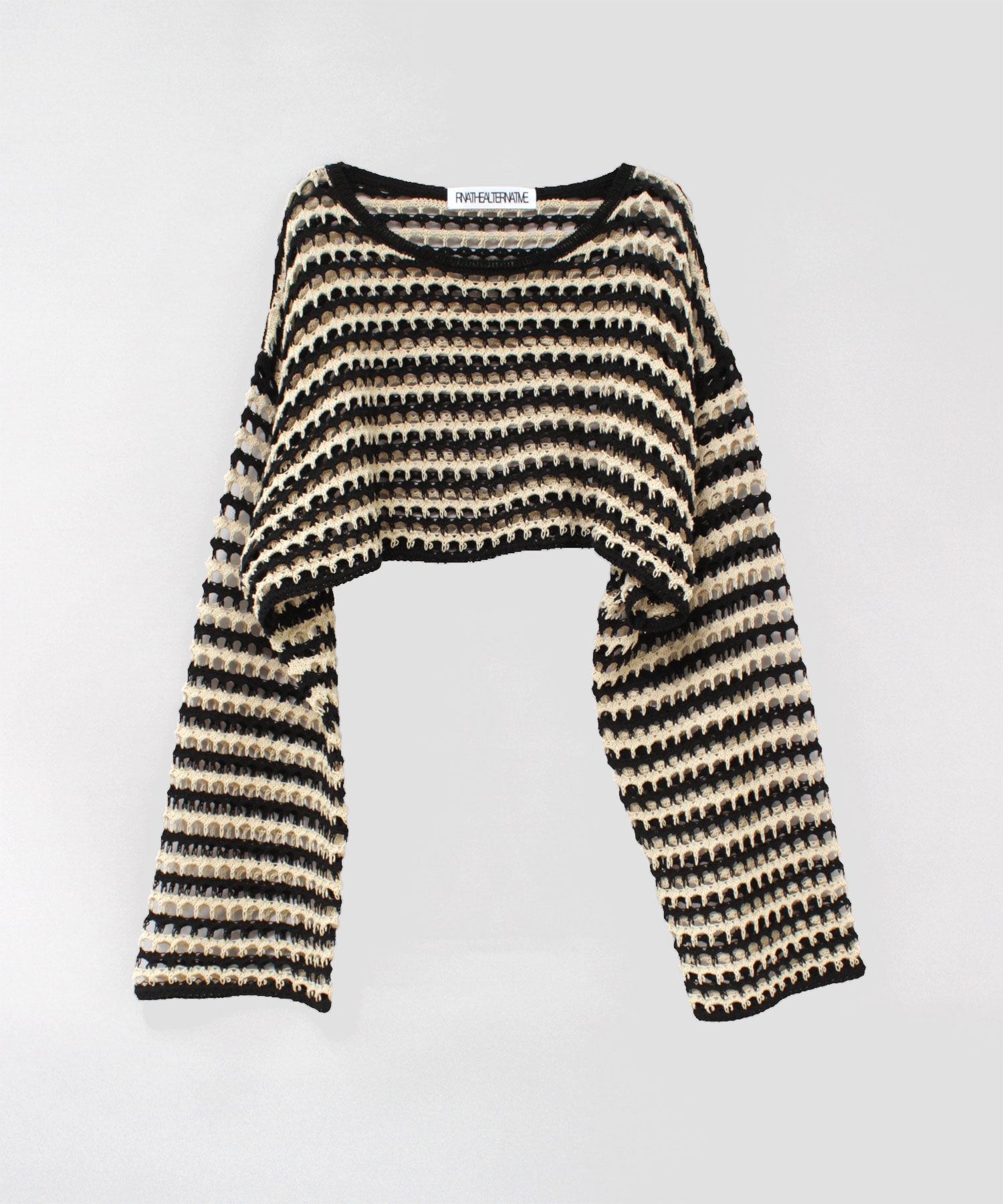 K2747 BIGメッシュボーダープルオーバー