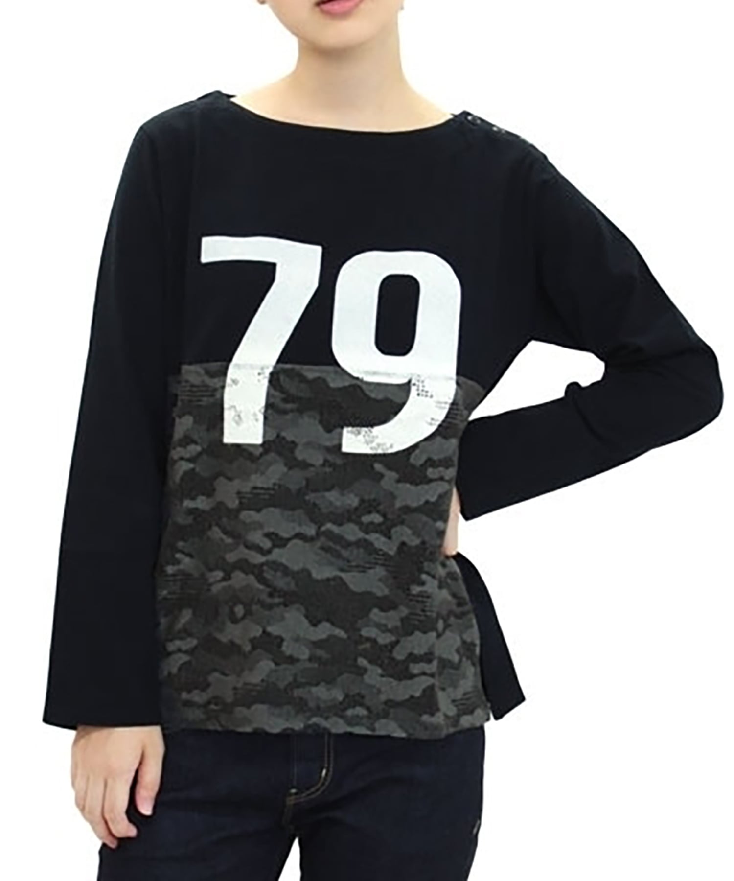 M0553 カモフラメッシュコンビプルオーバー