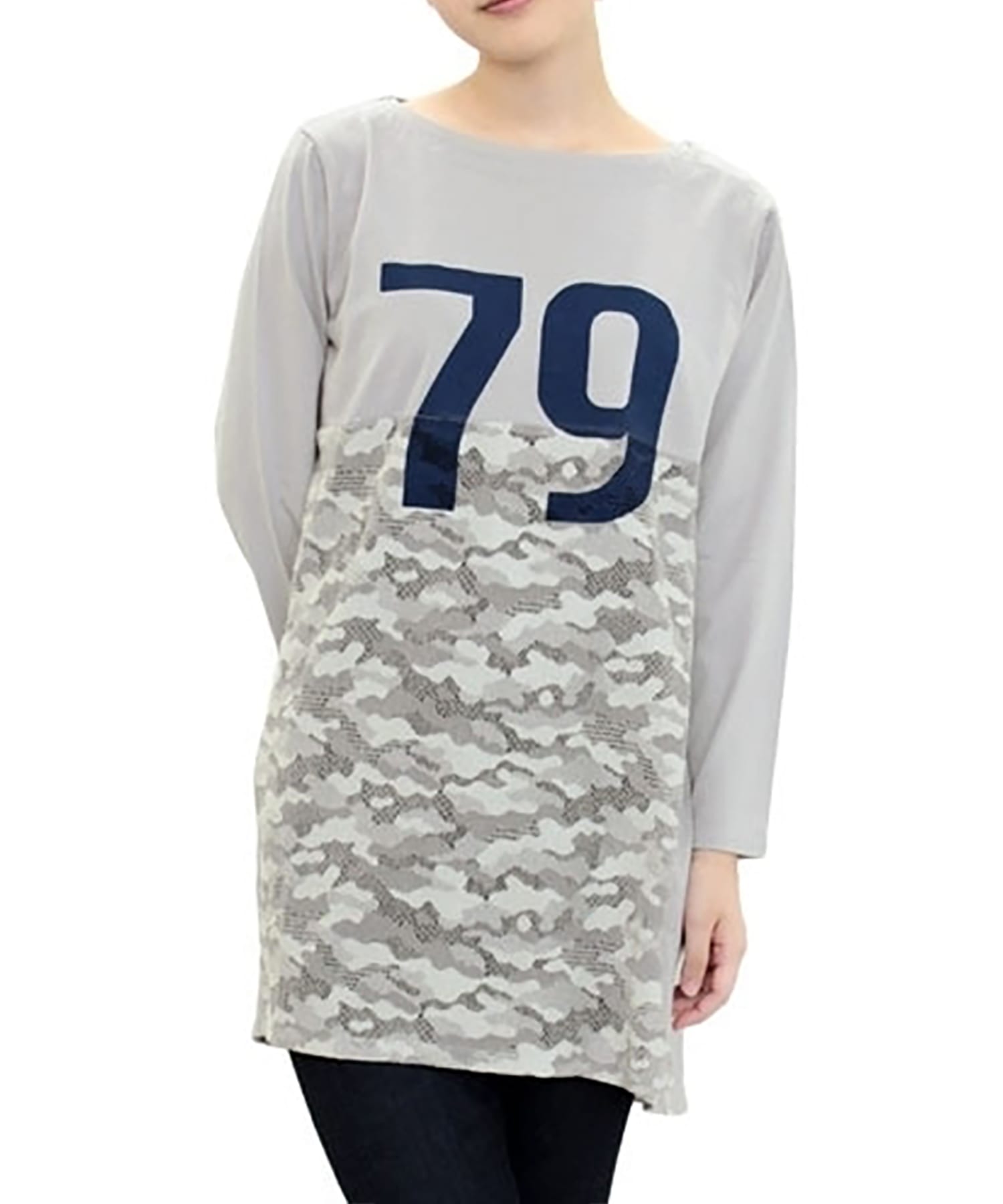 M0554 カモフラメッシュコンビロングプルオーバー