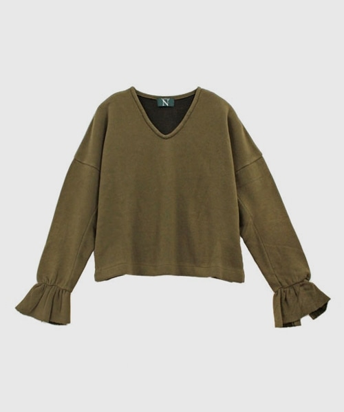 M0598 ふんわり裏毛デザインプルオーバー