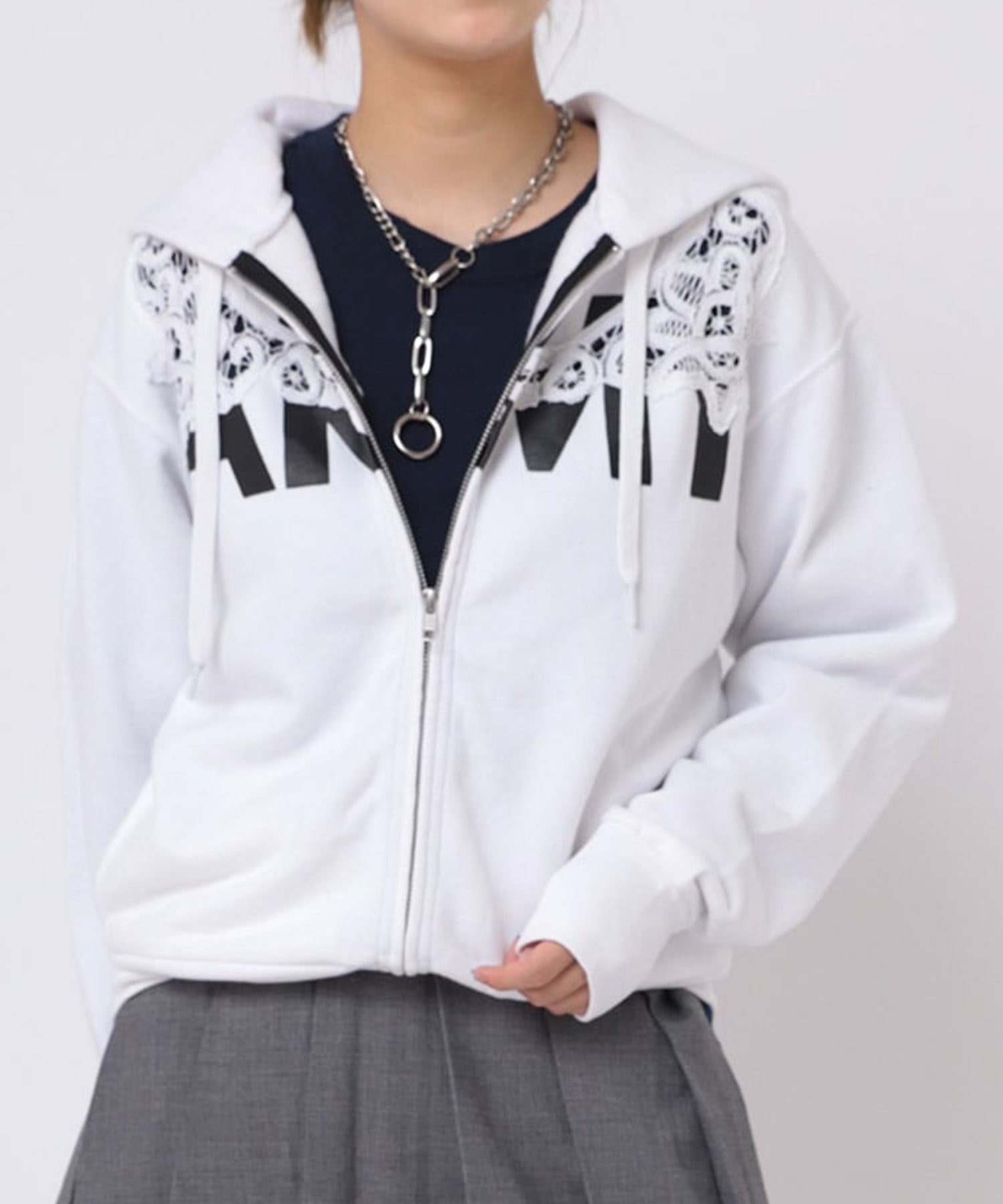 M0601 レースコンビアーミーパーカー