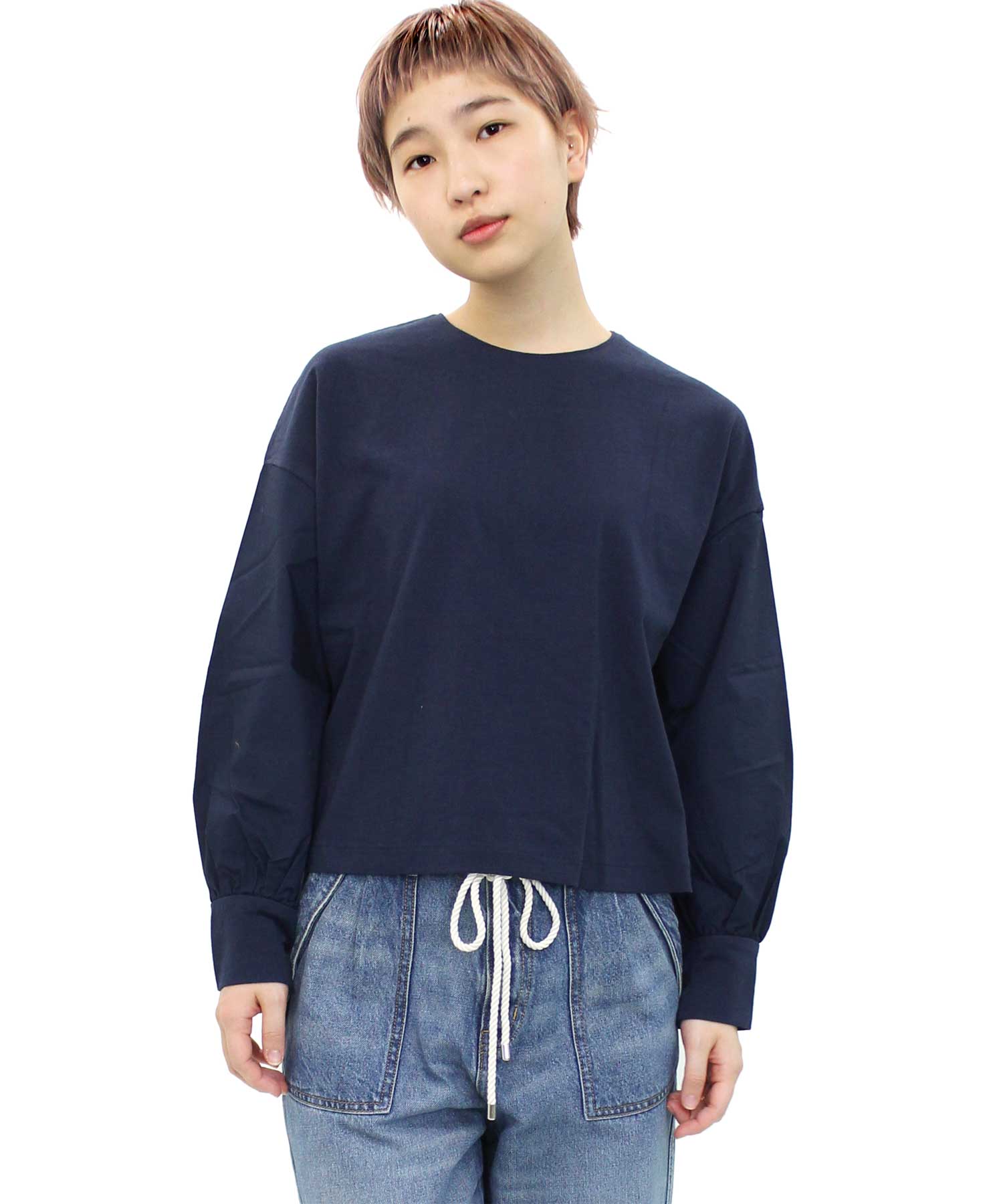 M0627 ドロップショルダーコンビTEE