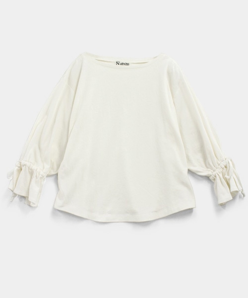 M0700 綿麻天竺フレアスリーブTシャツ