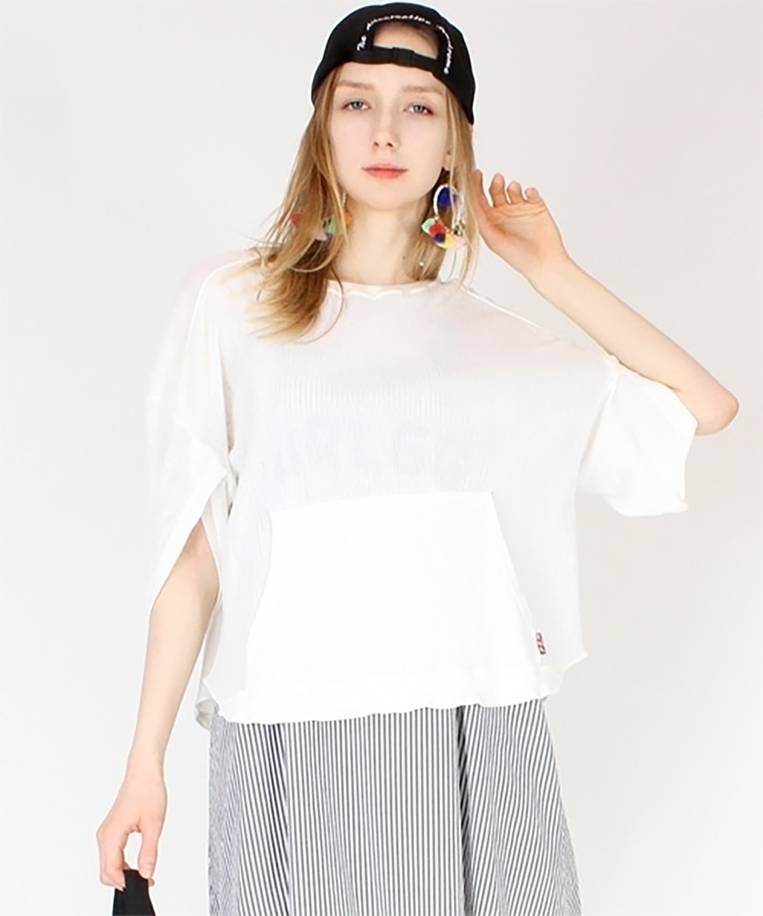 M0709 コットンチュールルーズトレーナー