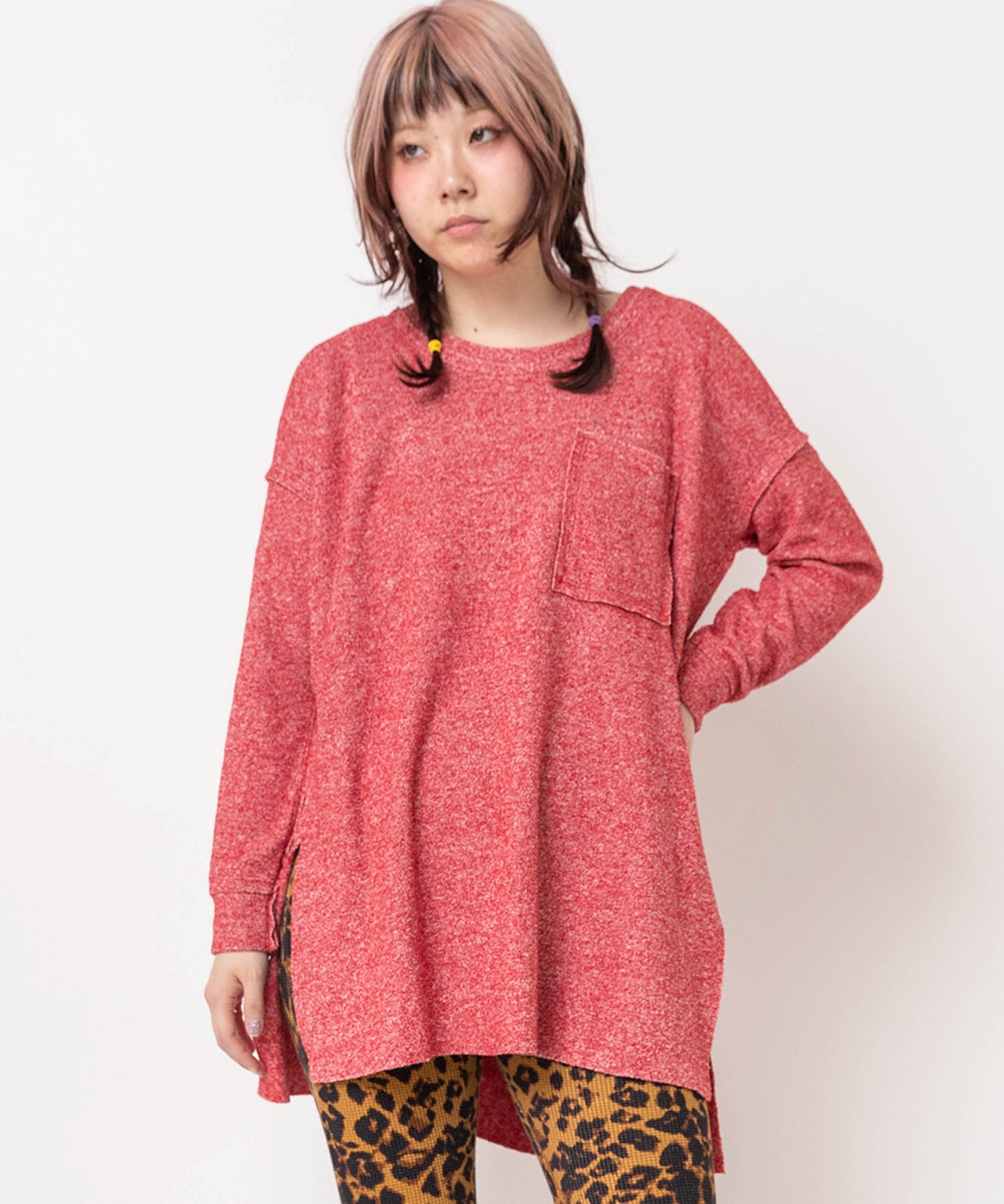 M0824 アウトサイドシームロングTEE