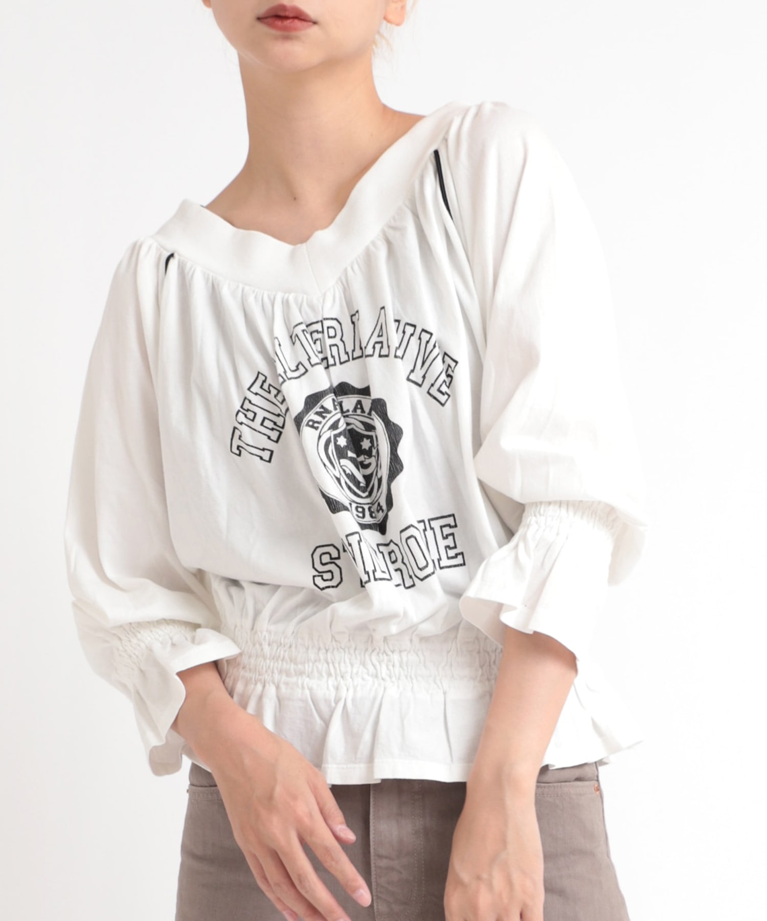 M0842 2WAYオフショルプルオーバー