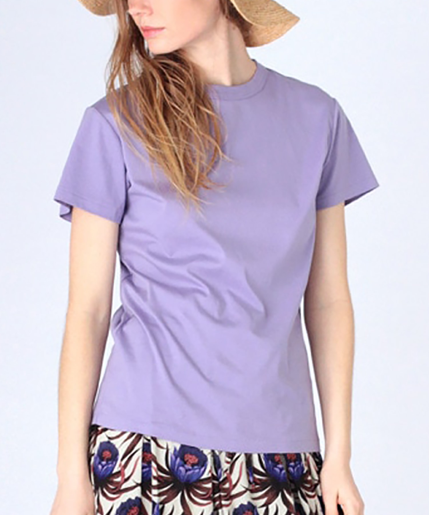 M0948 80/-スムースシルケットクルーネックTシャツ