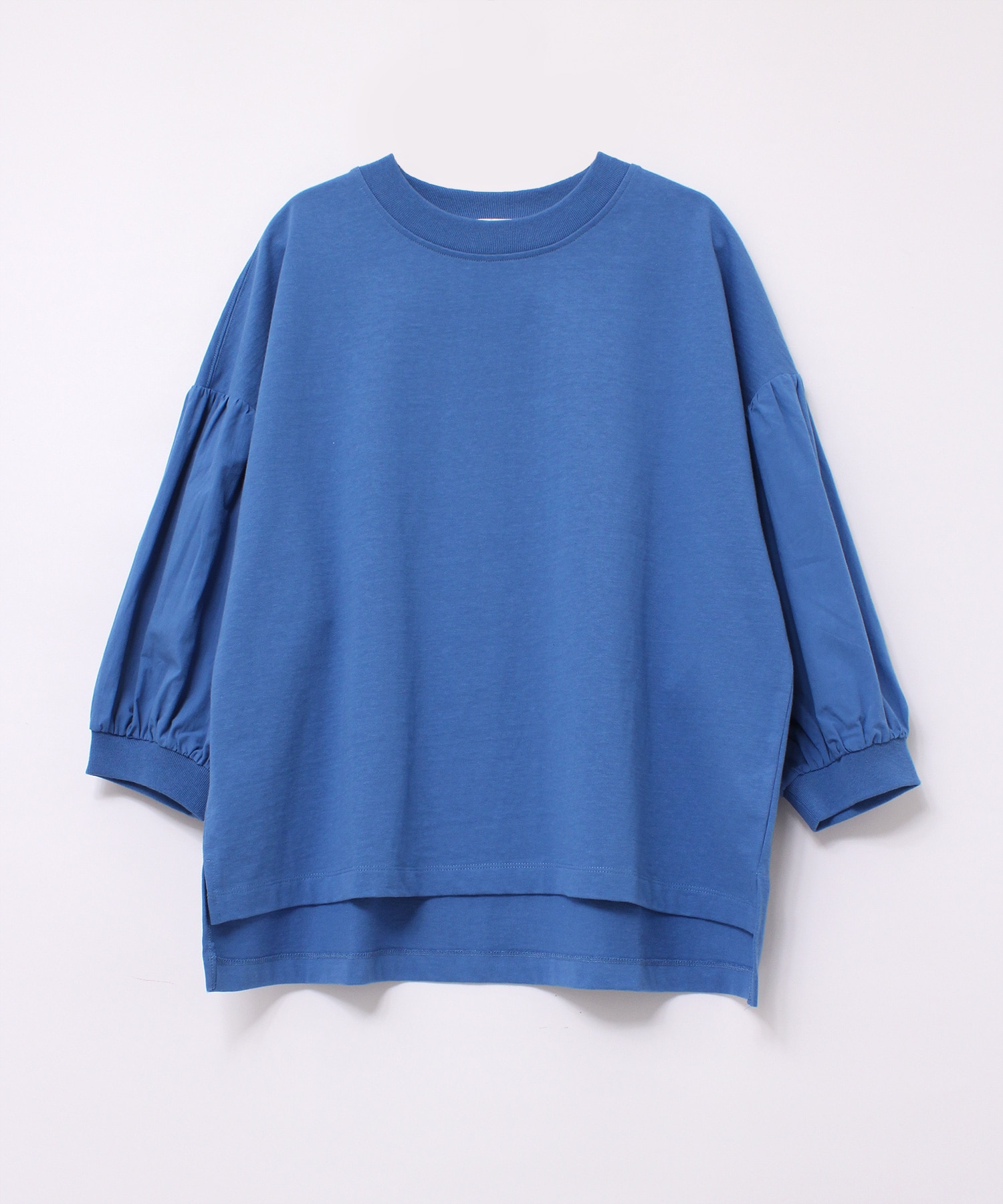 M1819 26/-リサイクルプレーティング布帛コンビプルオーバー