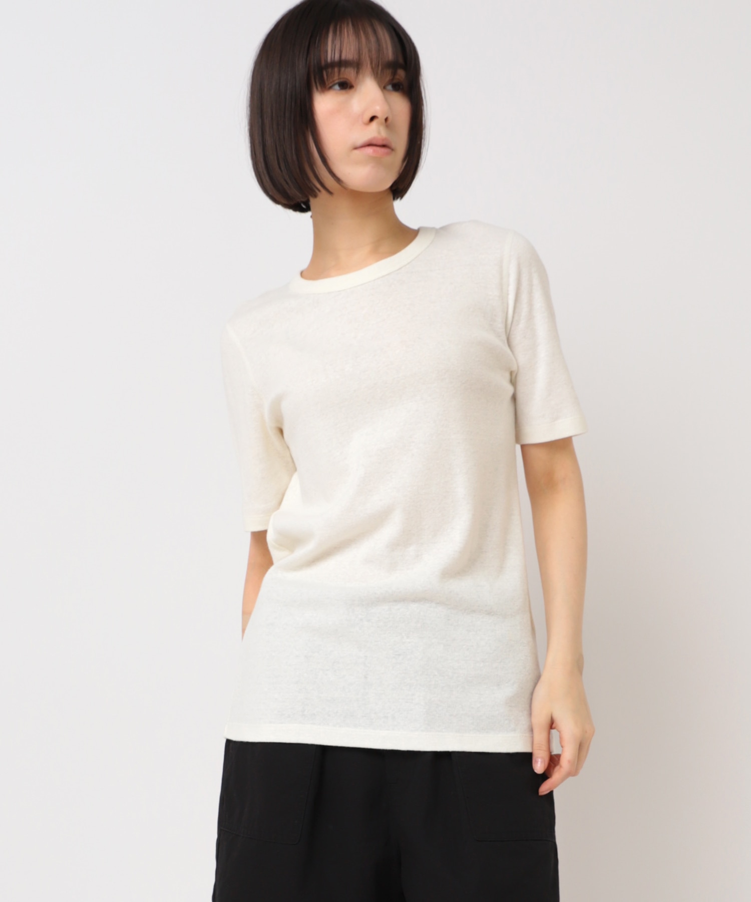 M2084 C/HEMPフライス半Tシャツ