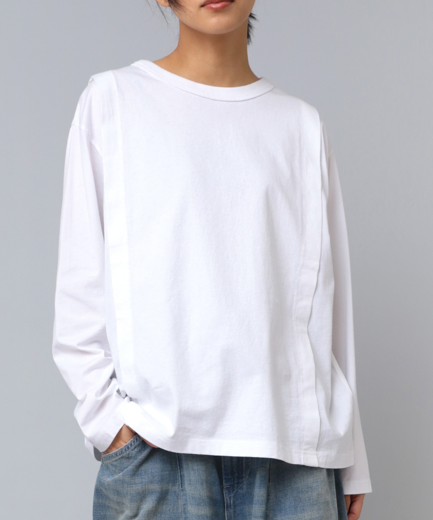 M2167 あつみの違う切り替えロンT