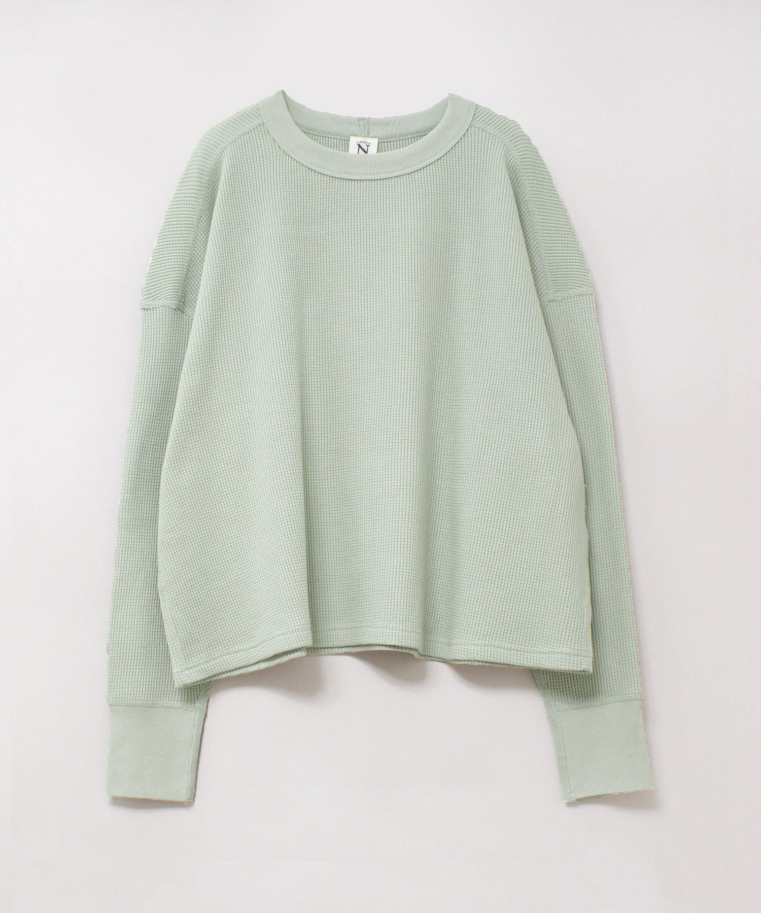 M2196 16/-ワッフルオーバーサイズプルオーバー