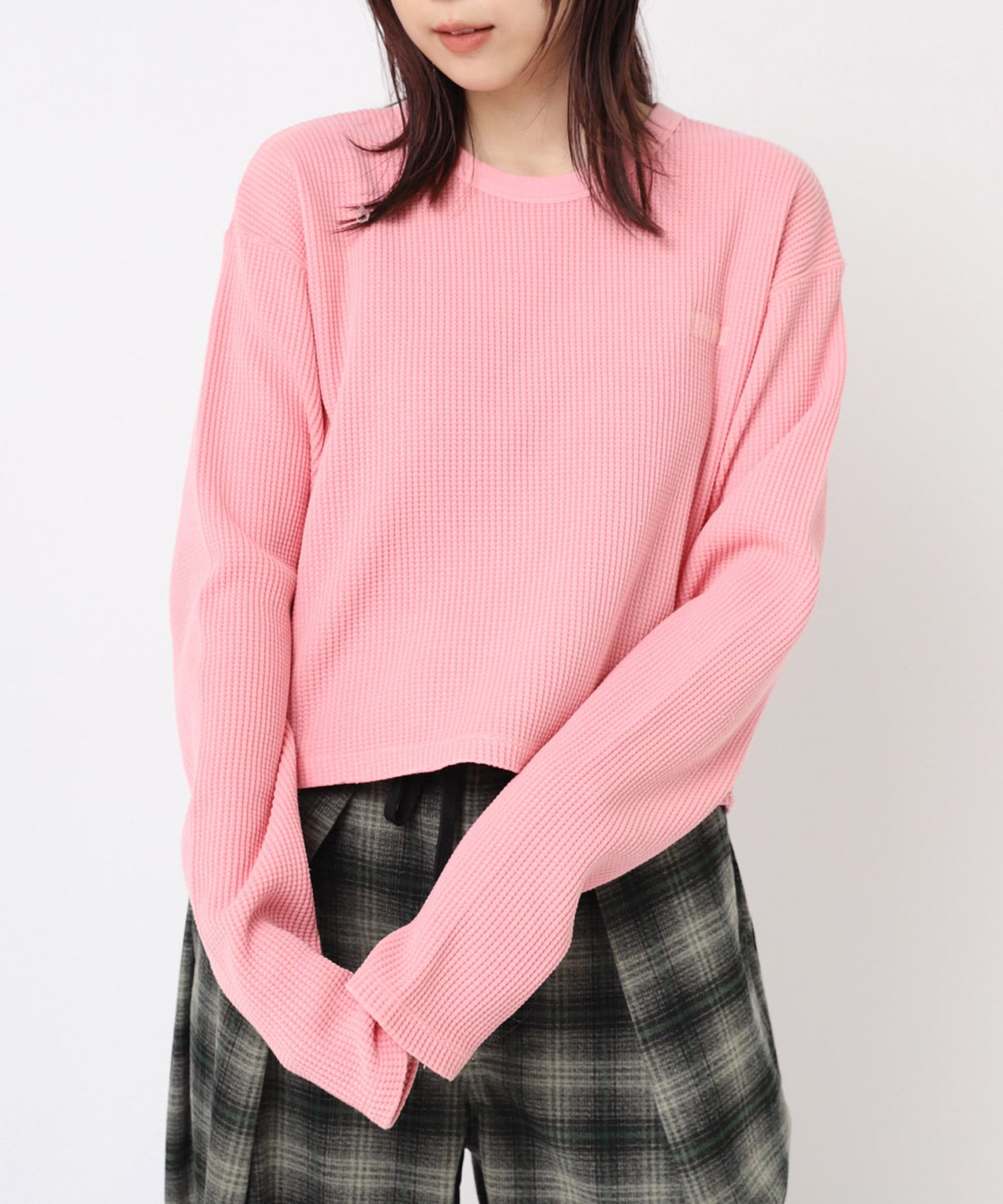 M2295 ピグメントダイワッフルチビロンT