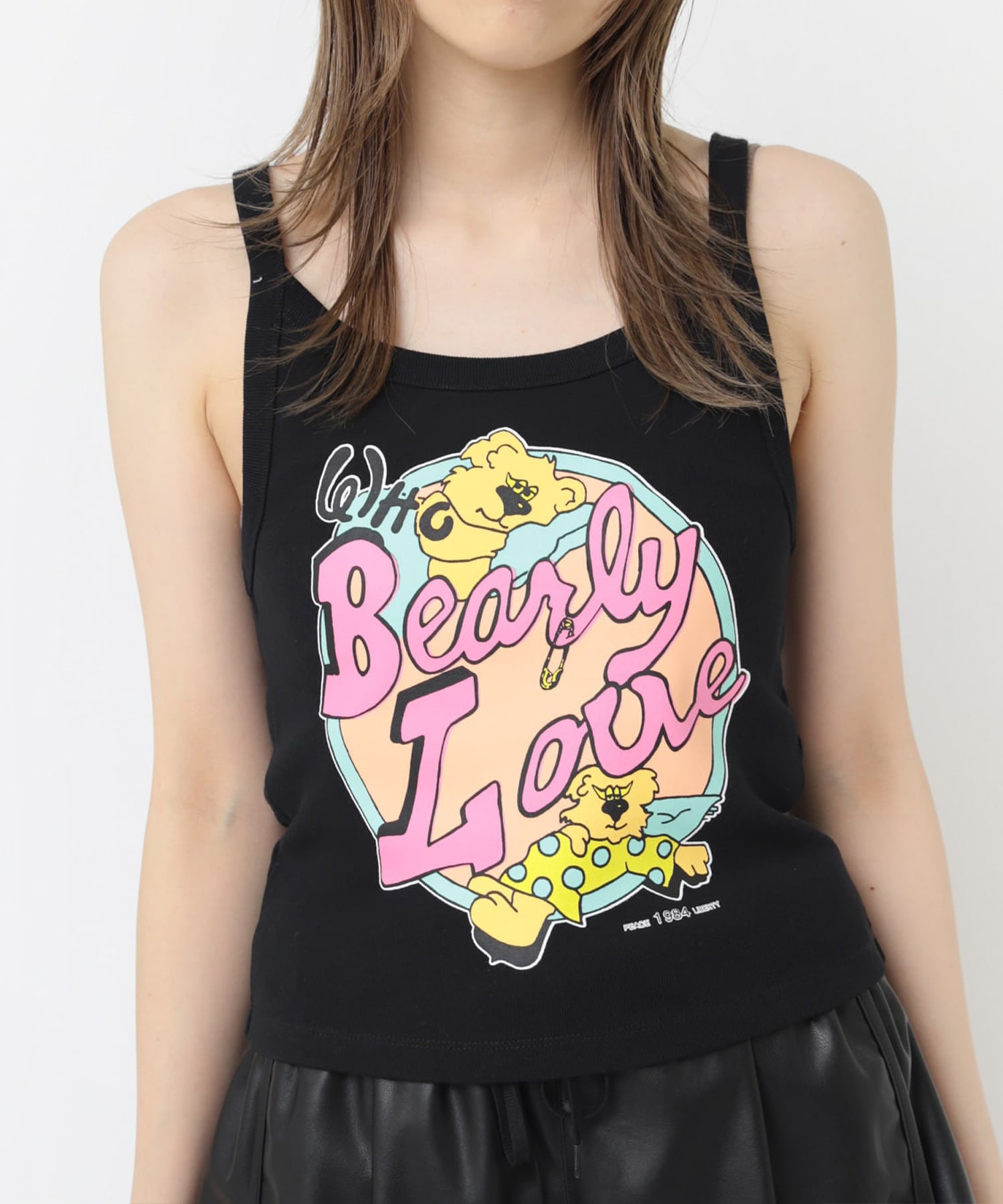 M2313 ベアープリント2WAYキャミ