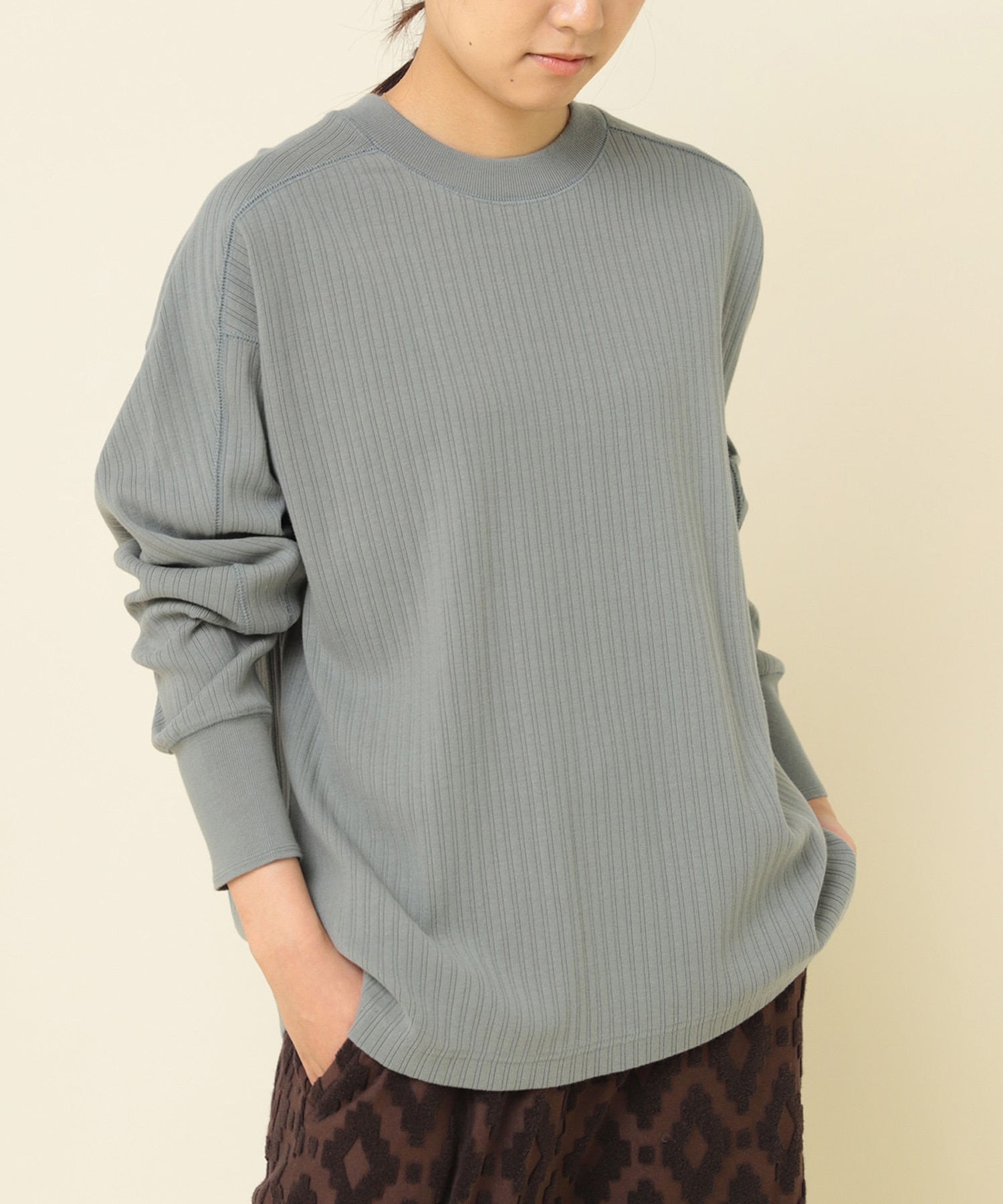 M2324 針抜きリブプルオーバー