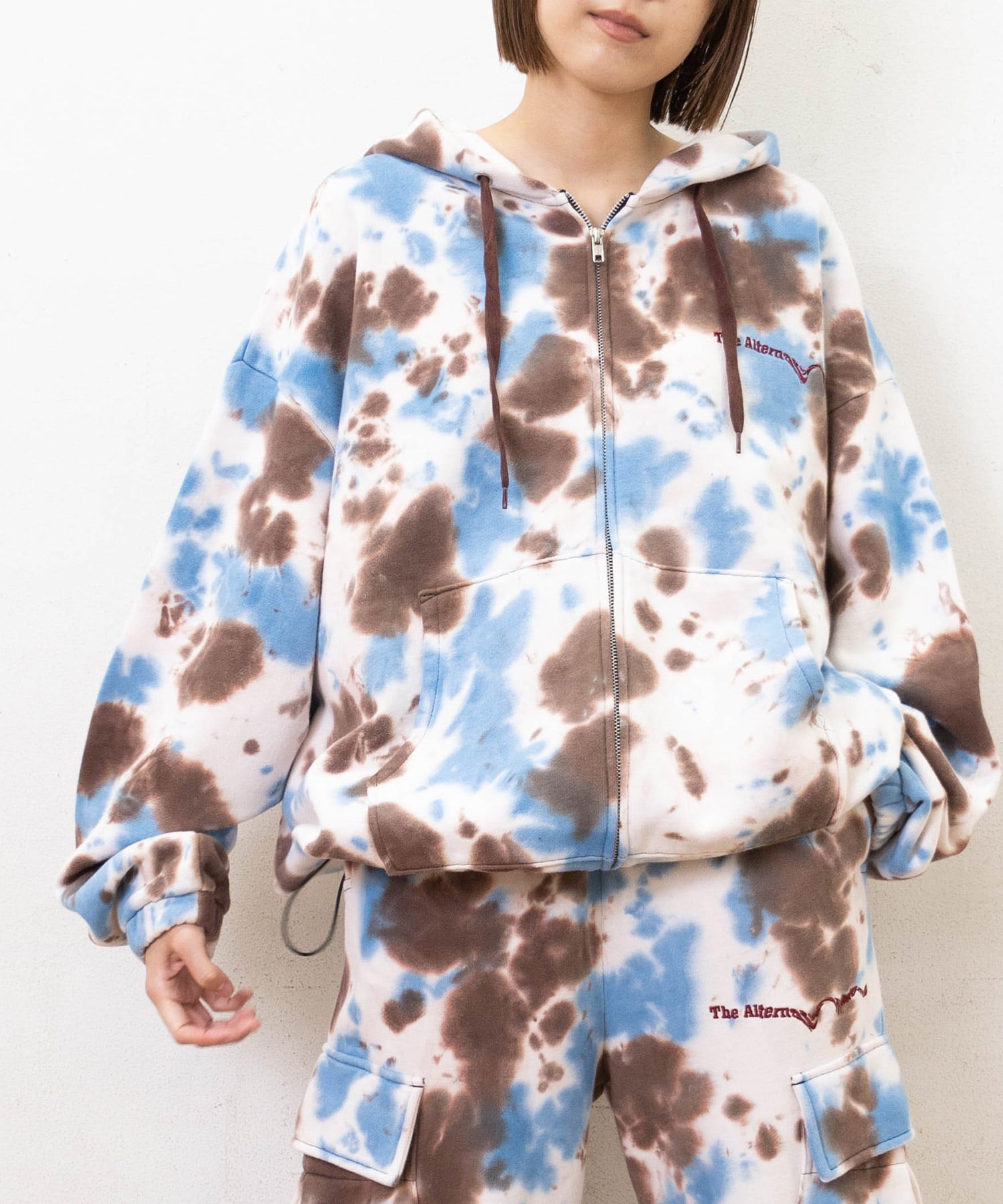 M2338 エフェクトダイZip UPパーカー