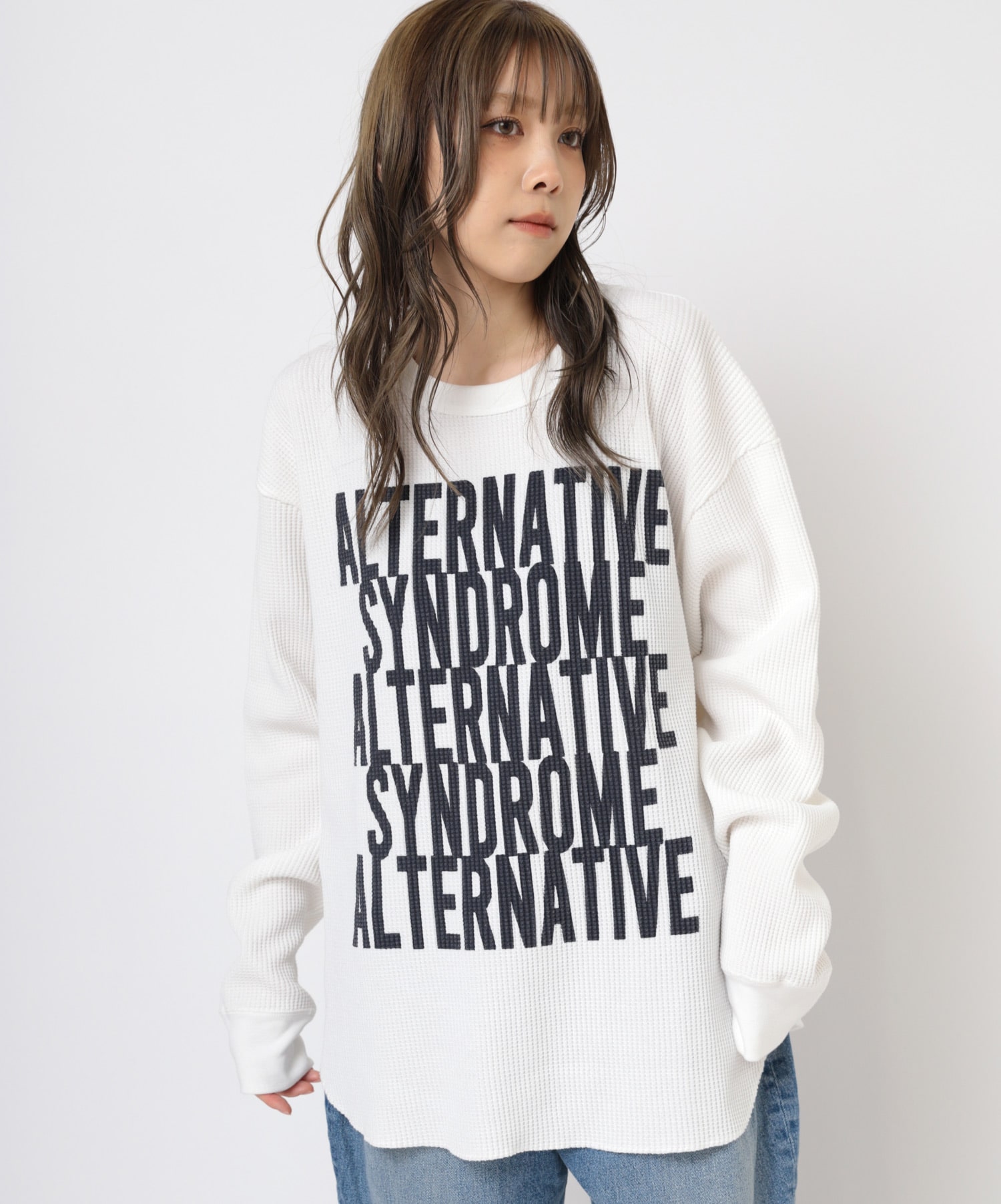 【11月中旬納期】M2351 ALTERNATIVE ワッフルプルオーバー