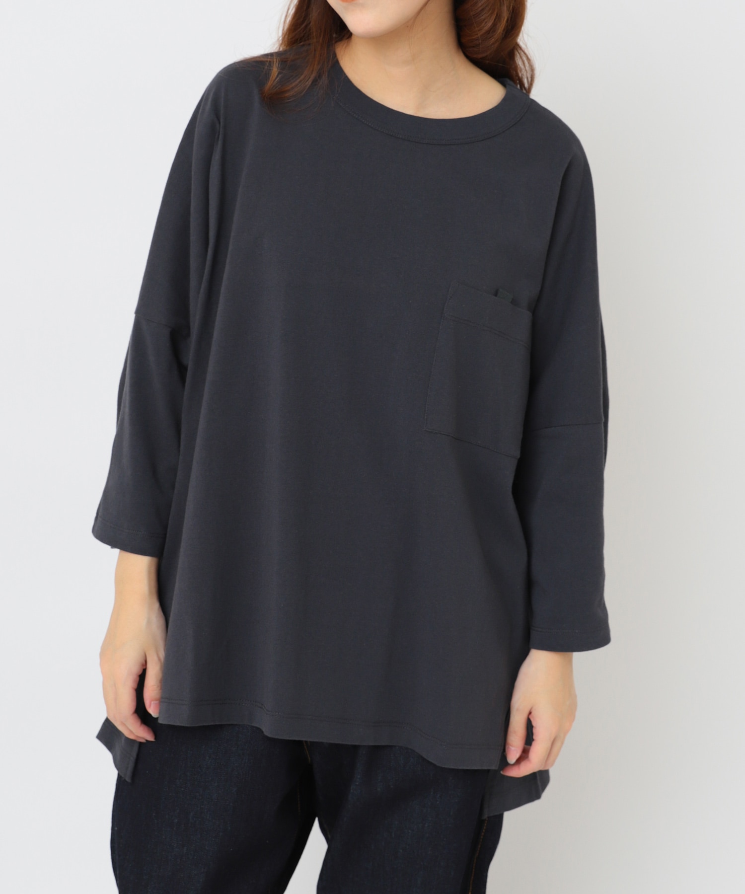 M2373 チビ袖ドルマンポケT