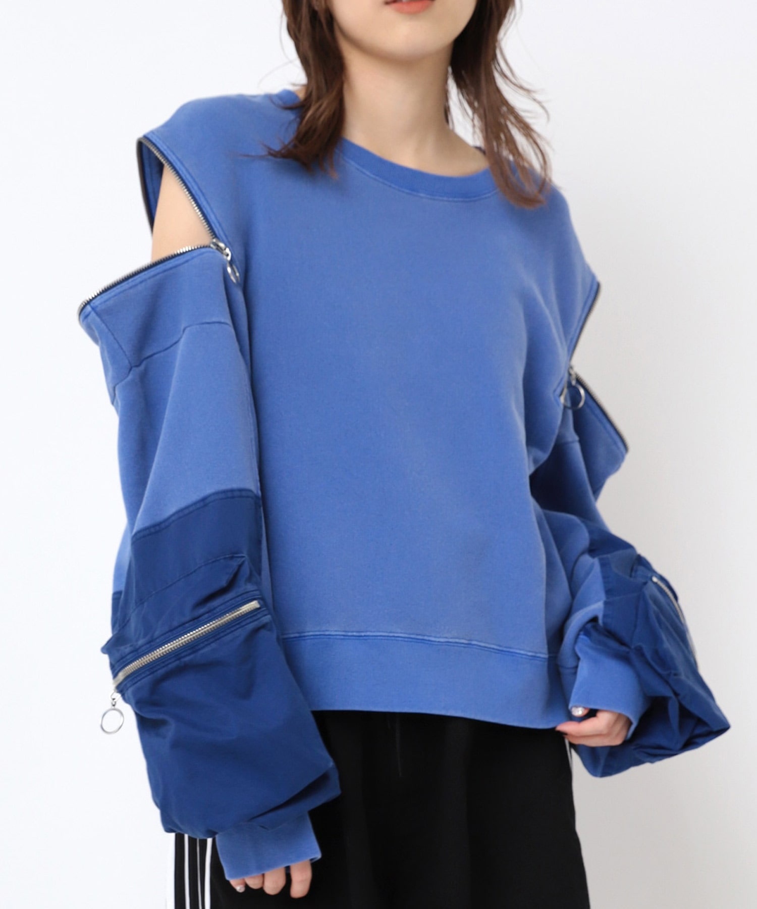 M2377 ピグメントZIPプルオーバー