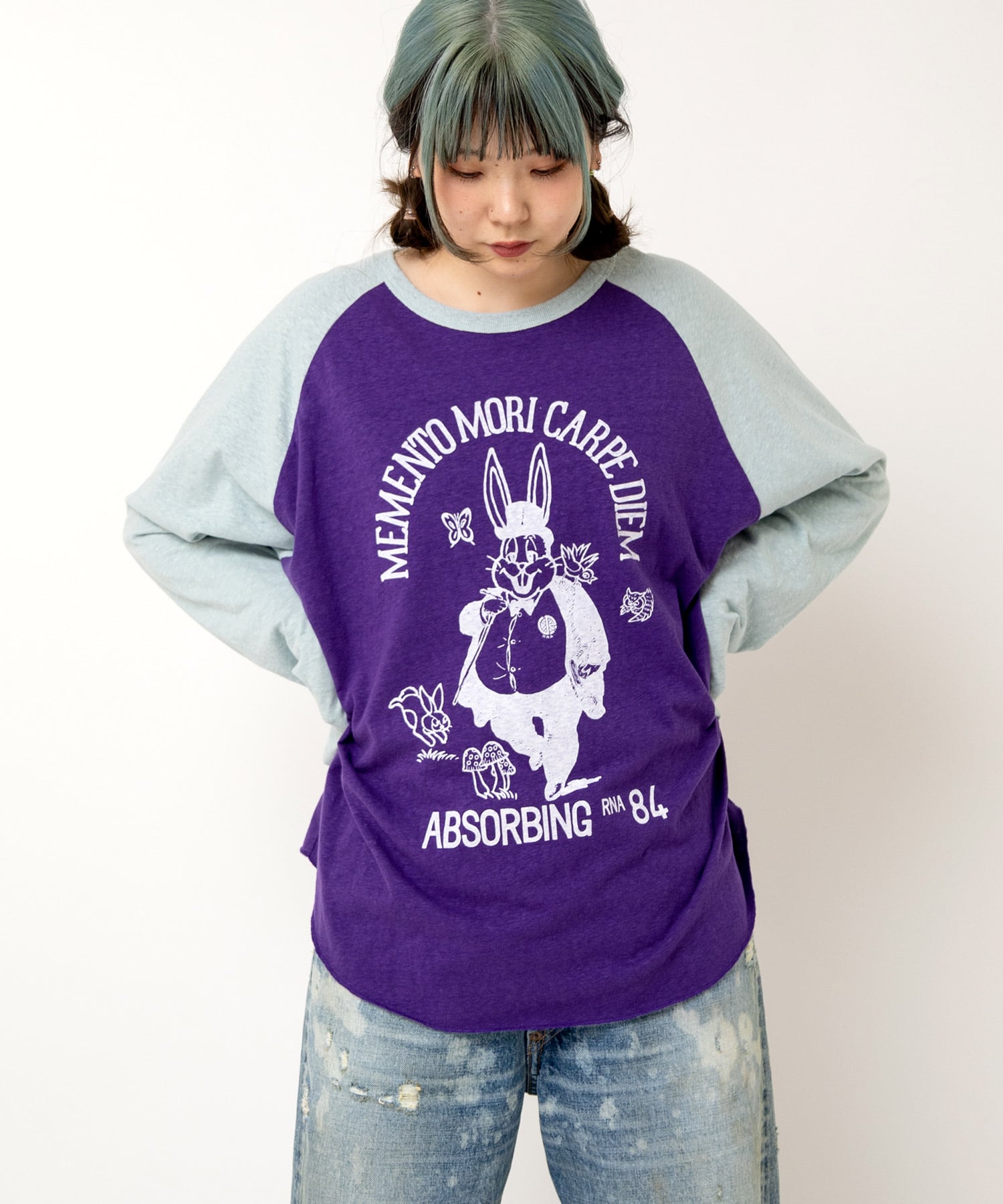 M2411 RABBIT EARLラグランロンT