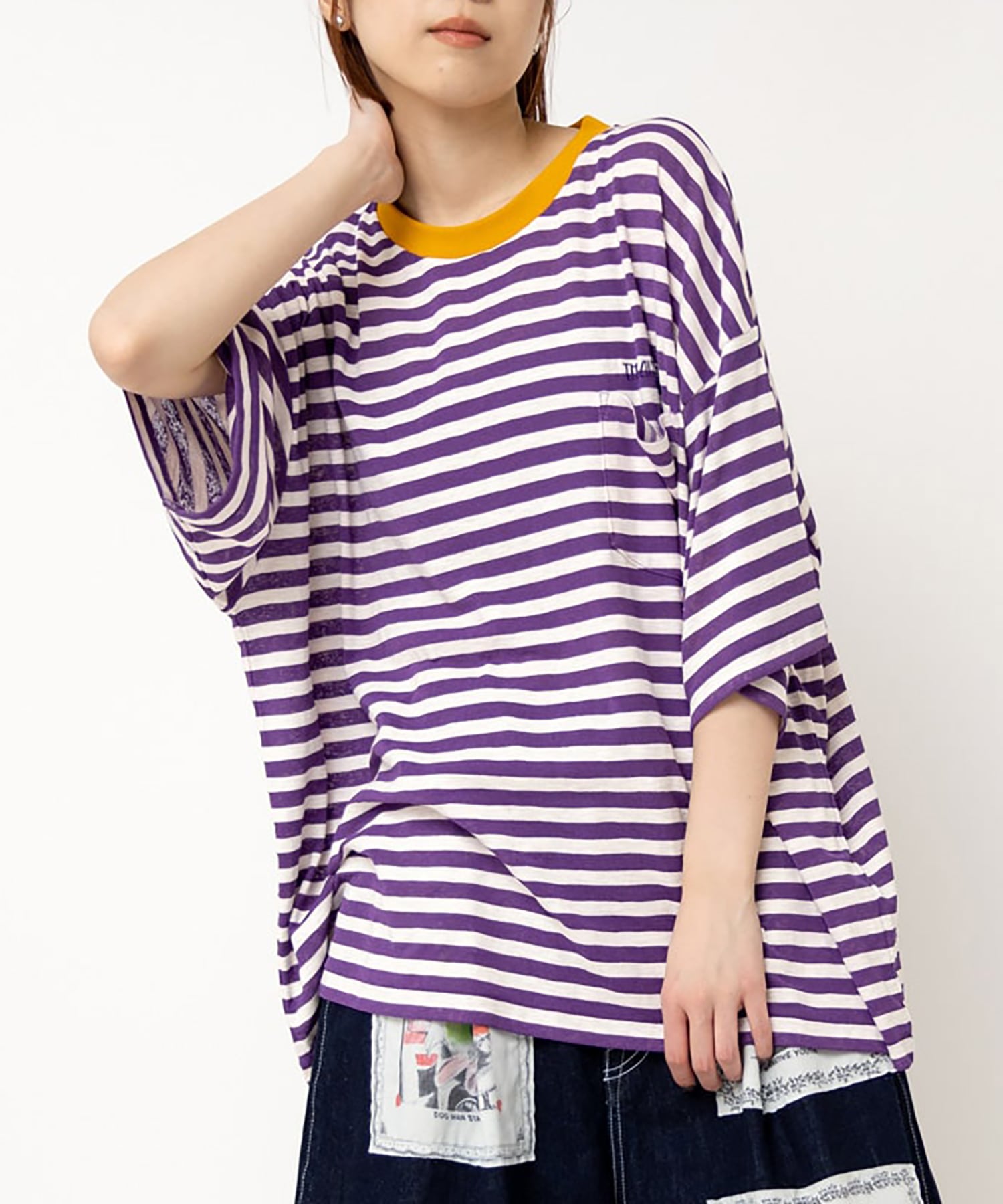 M2527 ボーダーBIGポケT