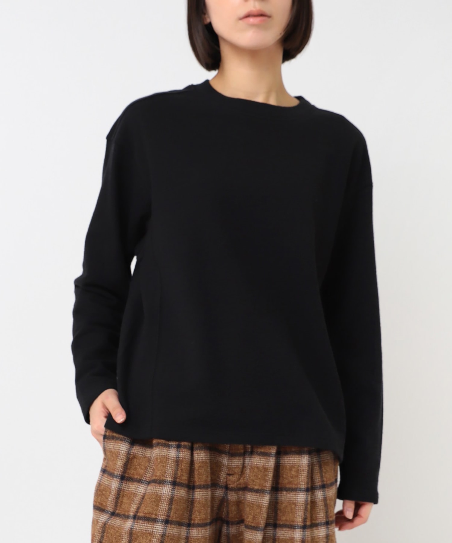 M2535 ブロックインレイロングスリーブプルオーバー