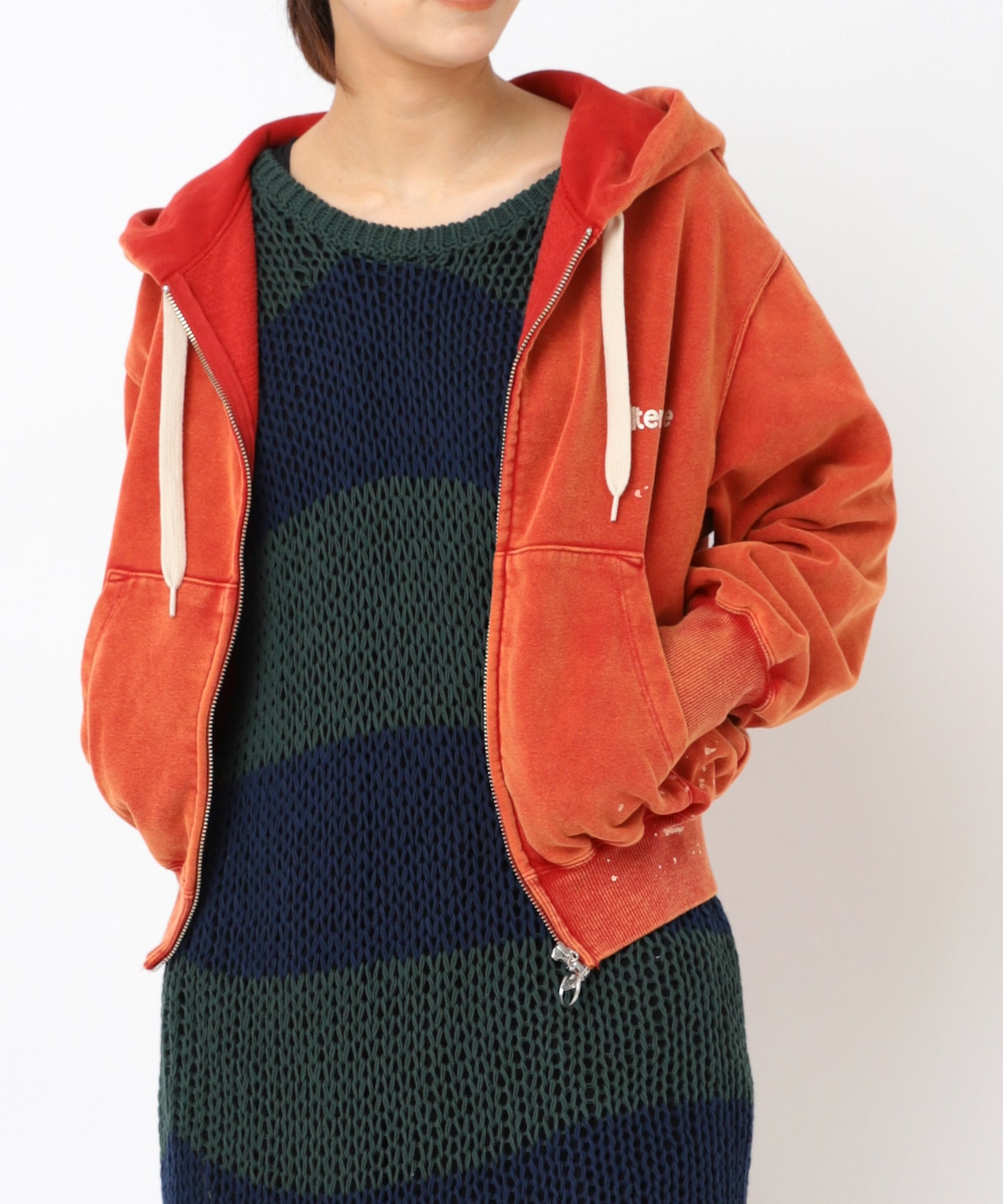 M2539 ちび裏毛W ZIPフーディー