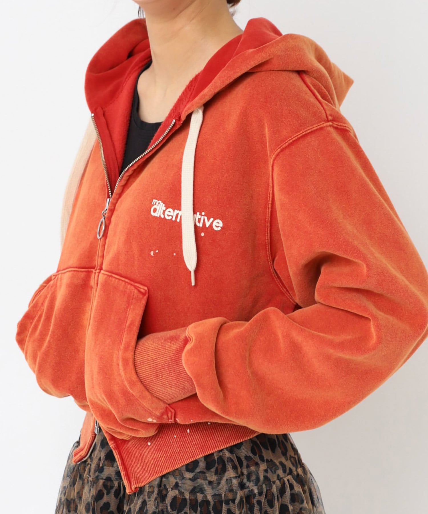 M2539 ちび裏毛W ZIPフーディー