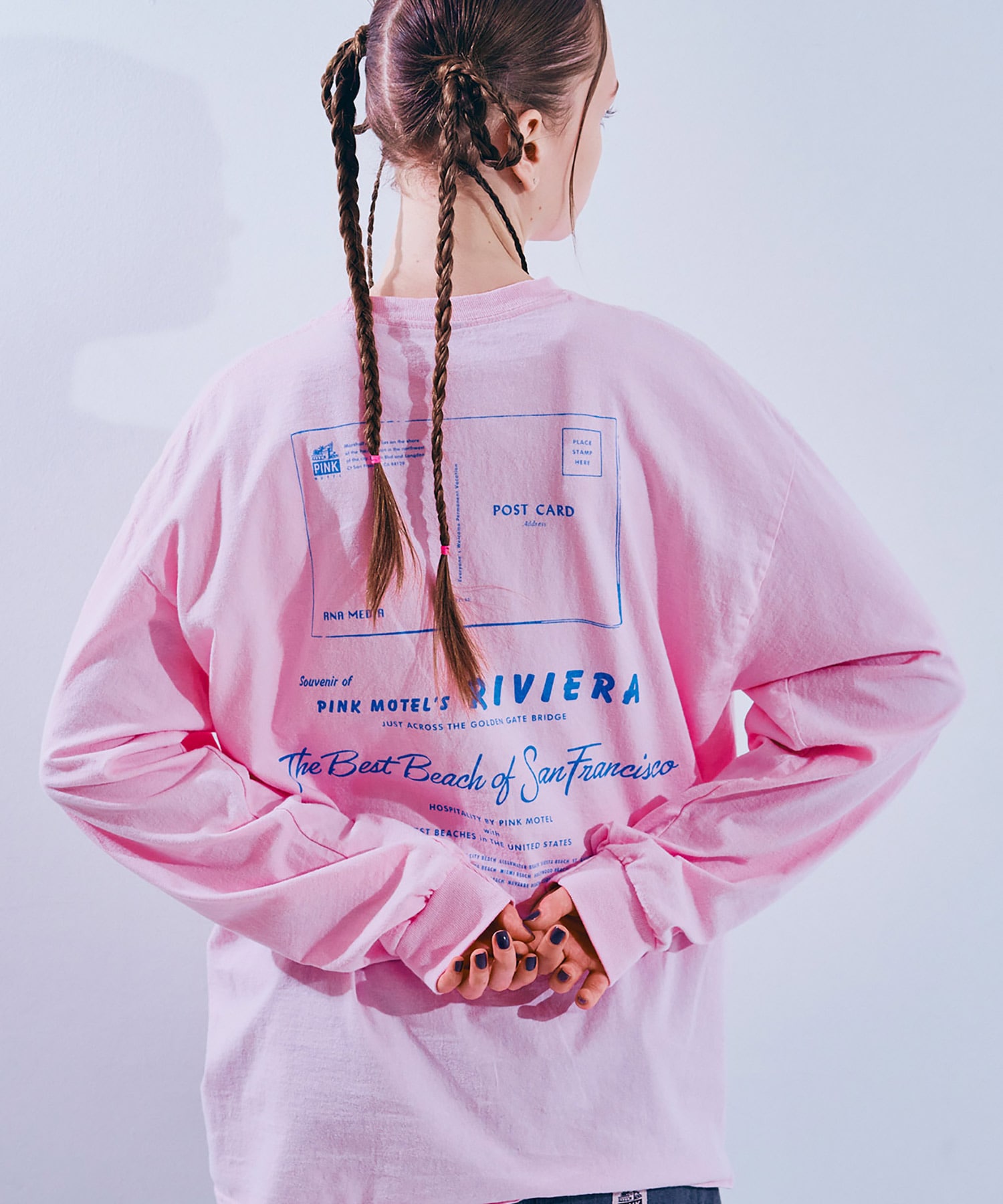 【PINK MOTEL】M2559 PM リビエラプリントロンT