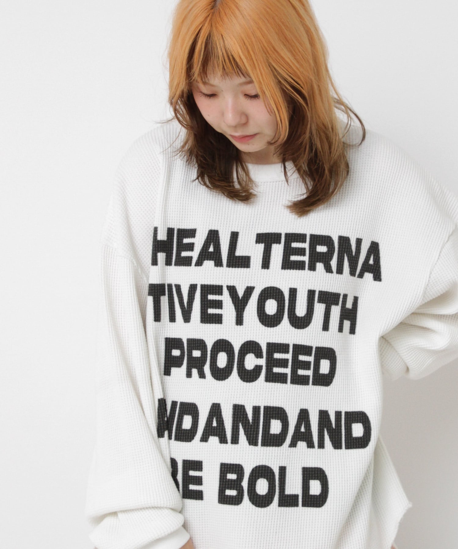 M2572 OEワッフルプルオーバー