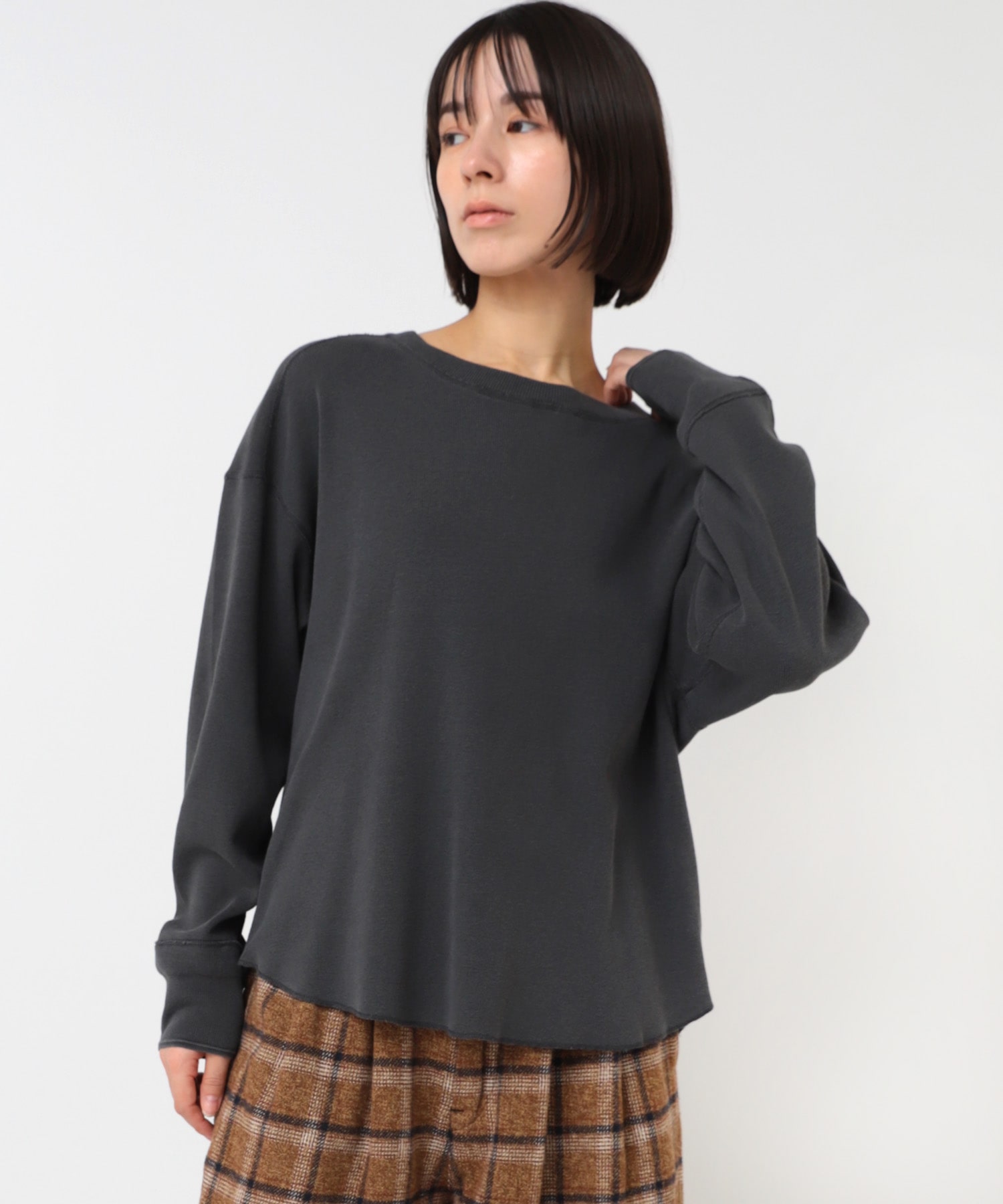 M2574 ピグメントダイリブプルオーバー