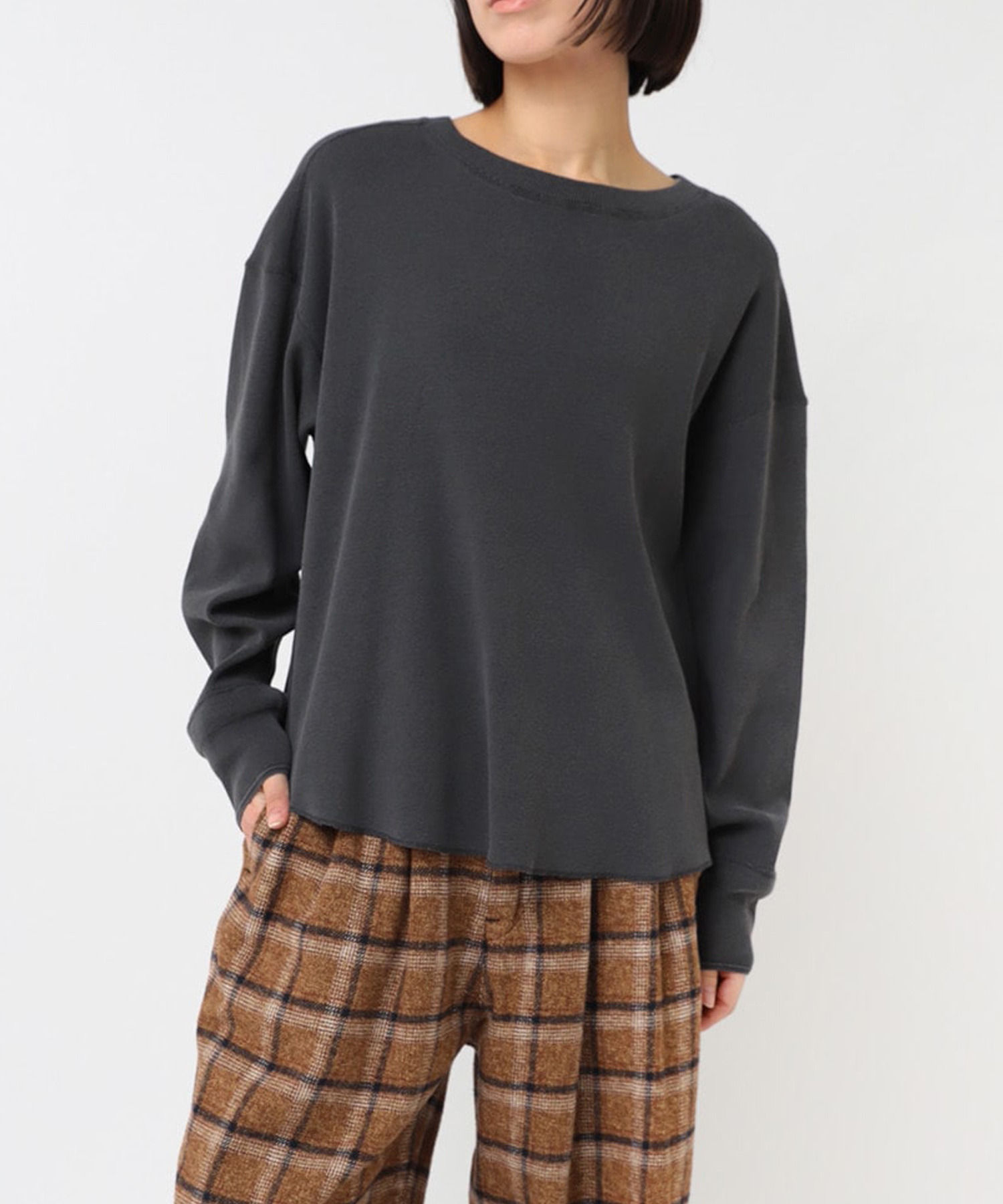 M2574 ピグメントダイリブプルオーバー