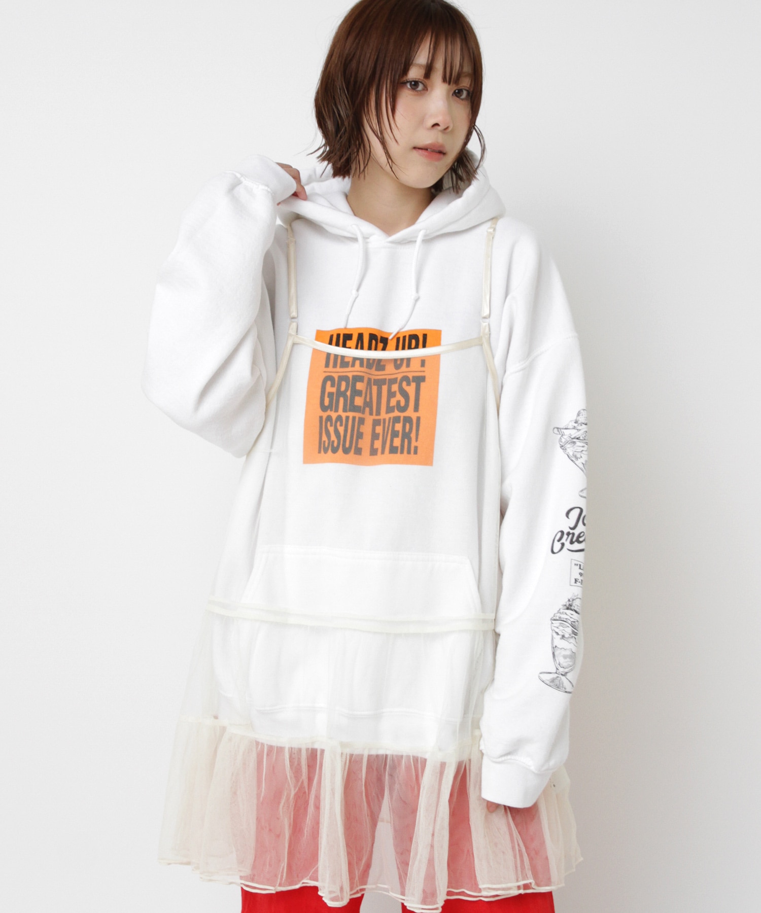 M2580 スクエアロゴパーカー