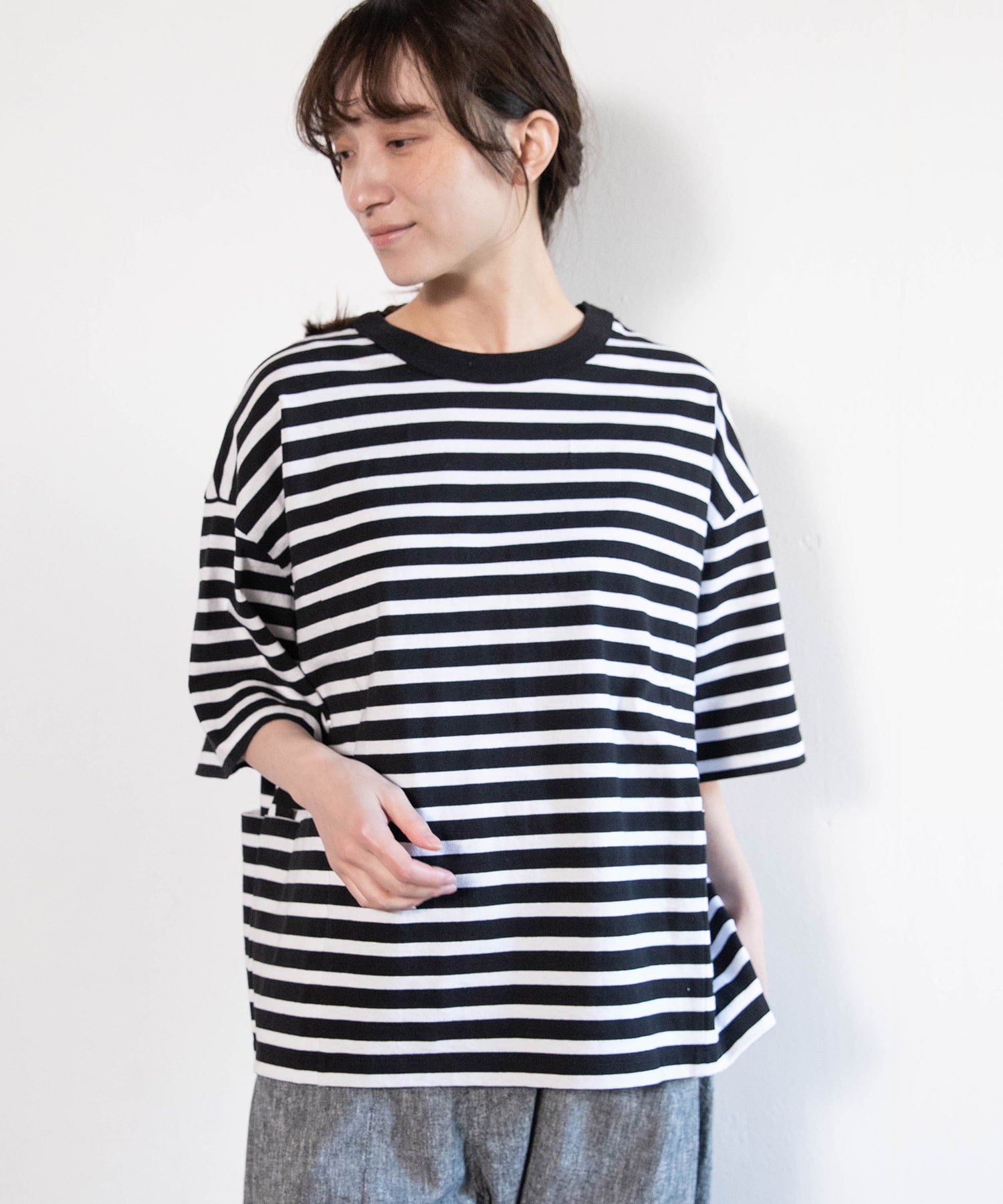 【5月中旬納期】M2584 ツールポケットボーダー半Ｔ