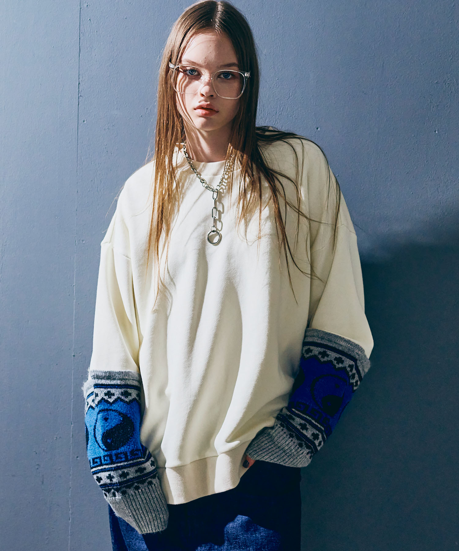 M2585 ニットコンビトレーナー