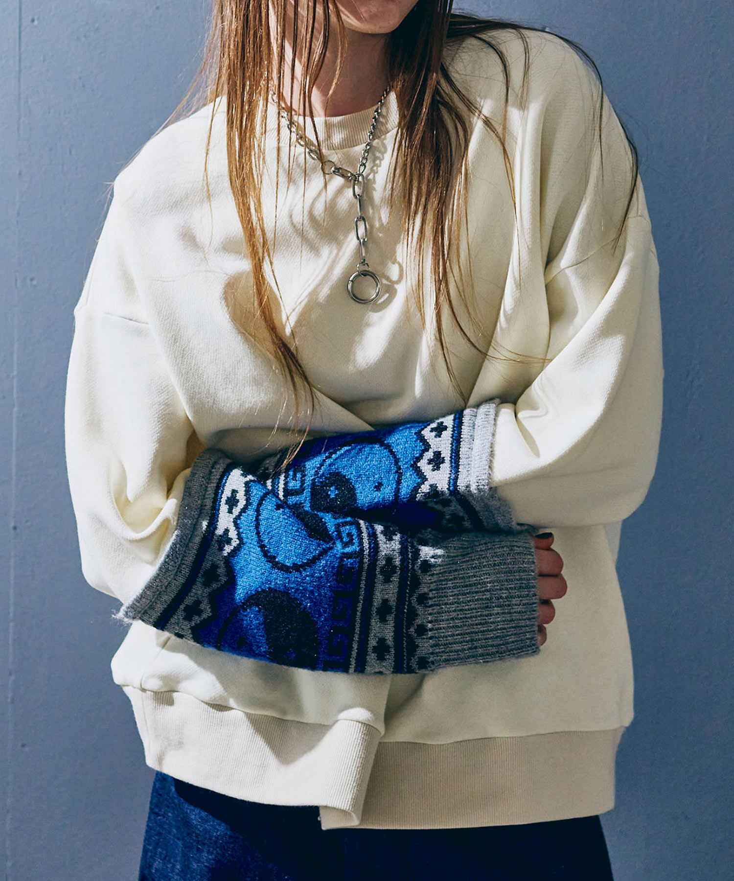 M2585 ニットコンビトレーナー