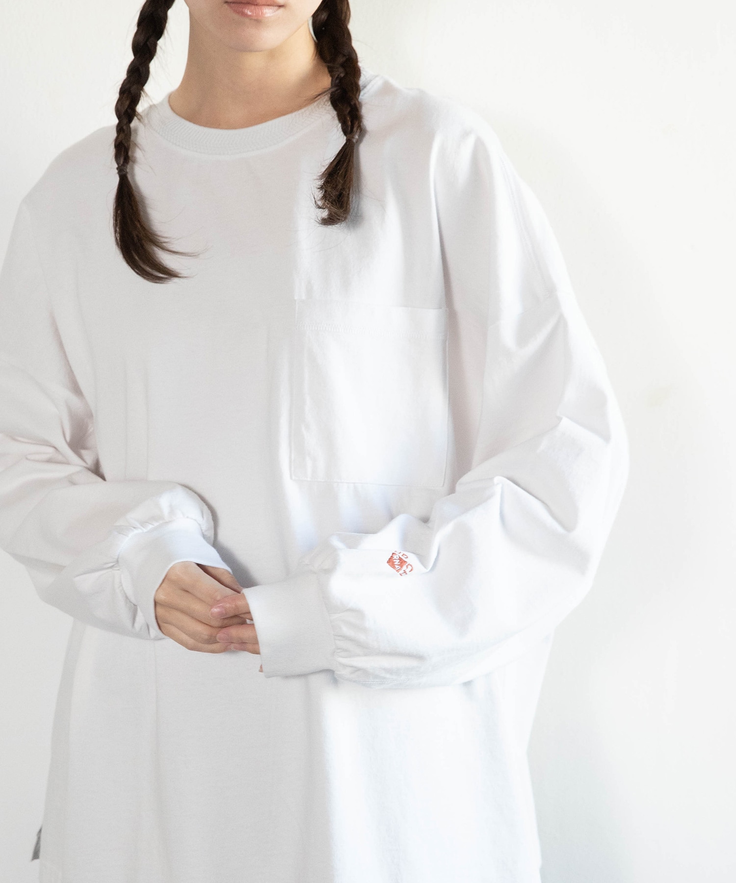 【3月中旬納期】M2587 襟柄編みのBITロンT