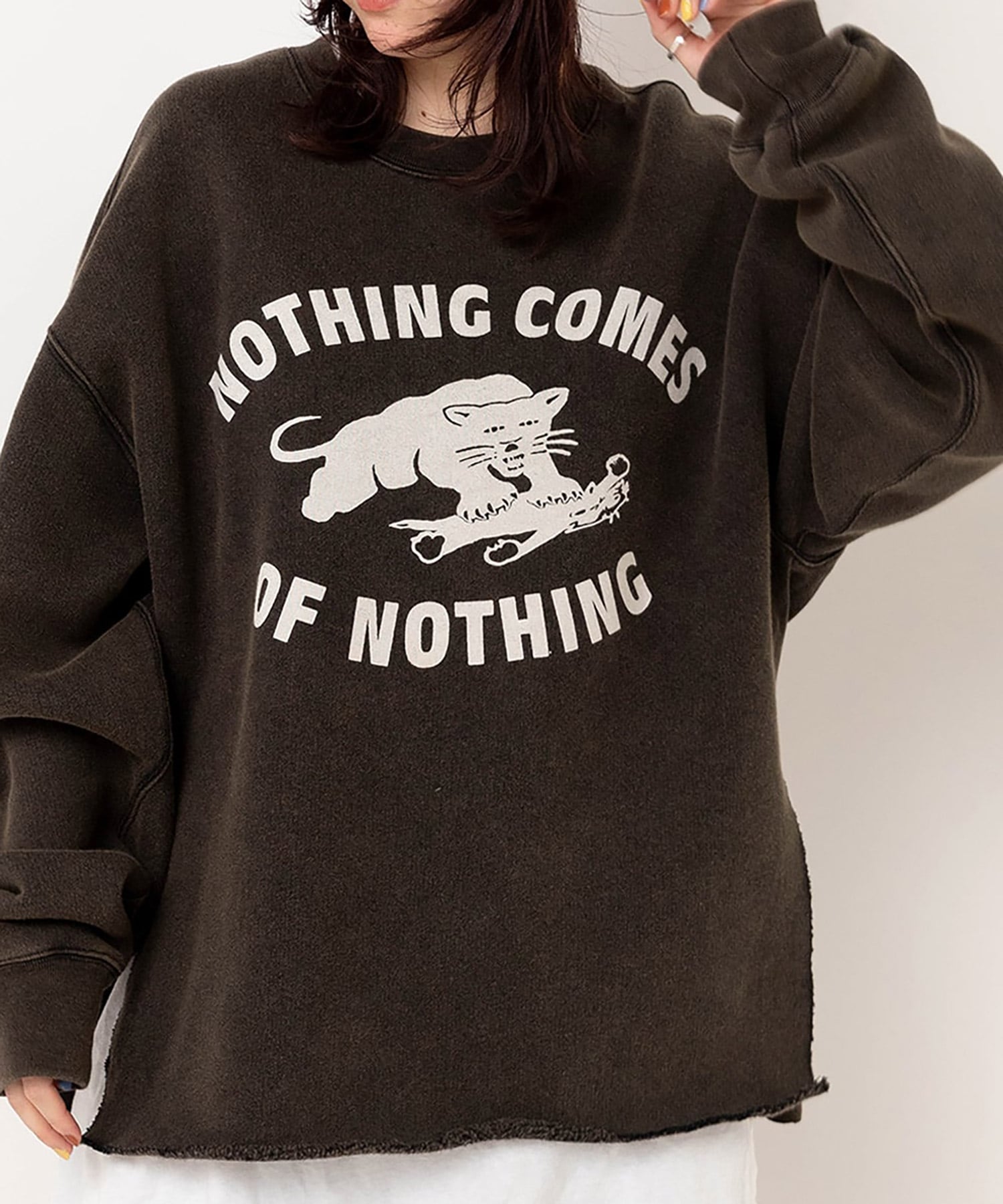 M2589 USEDライクサイドスリットトレーナー