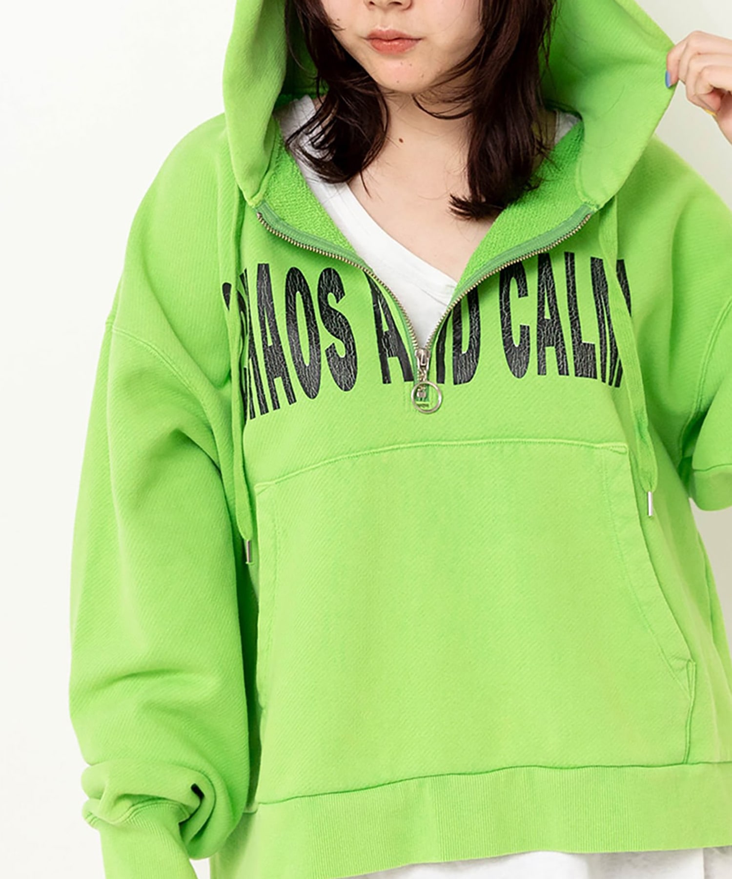 M2590 トンプキンハーフZIPフーディー