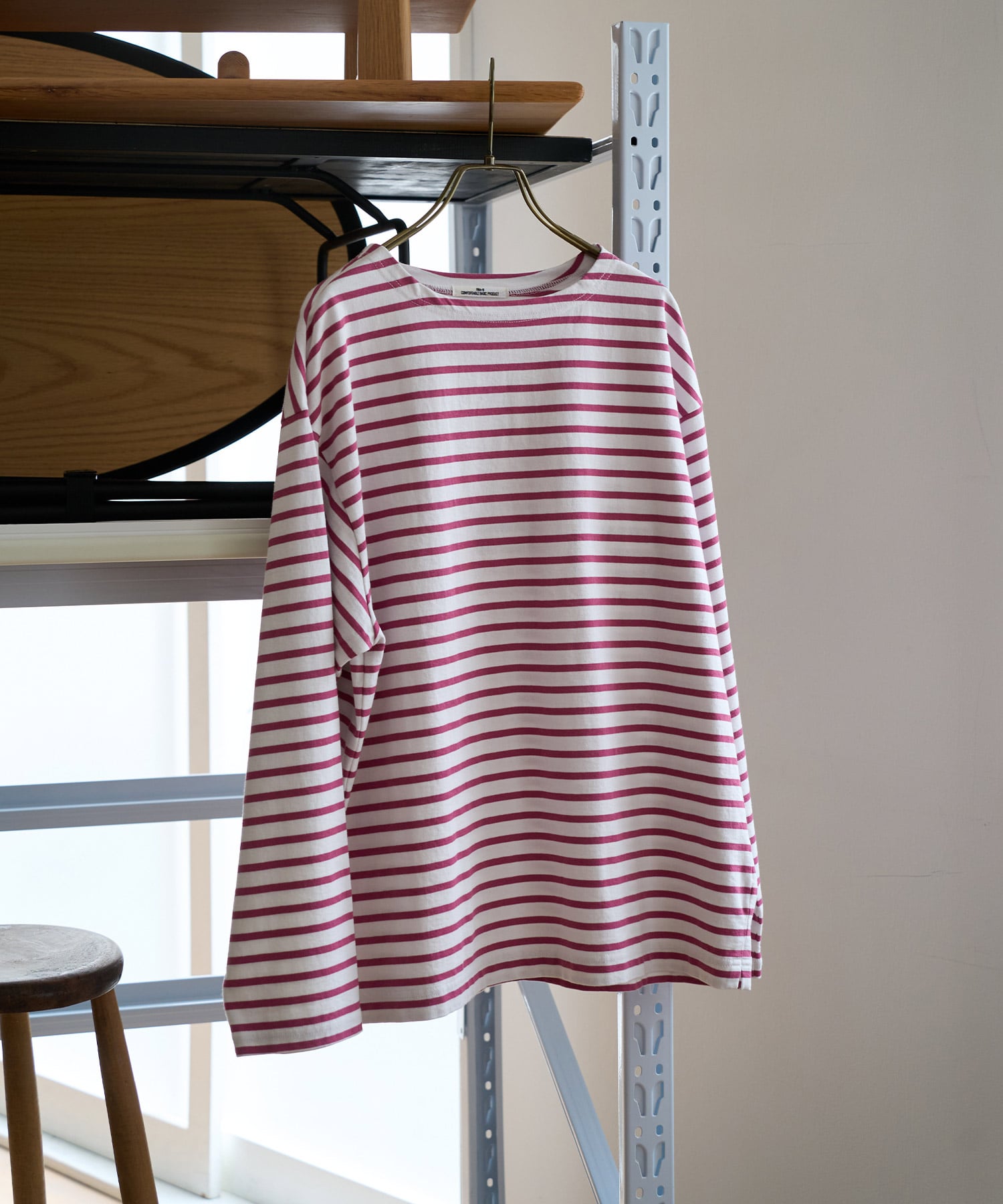 M2597 ボーダーバスクシャツ