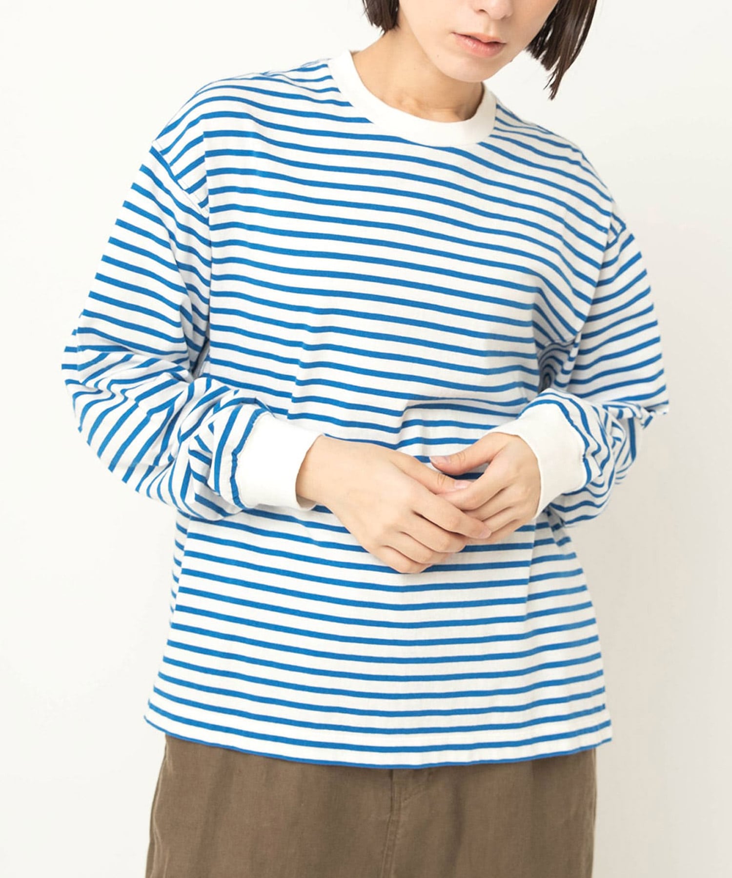 M2610 ボーダーロングＴシャツ