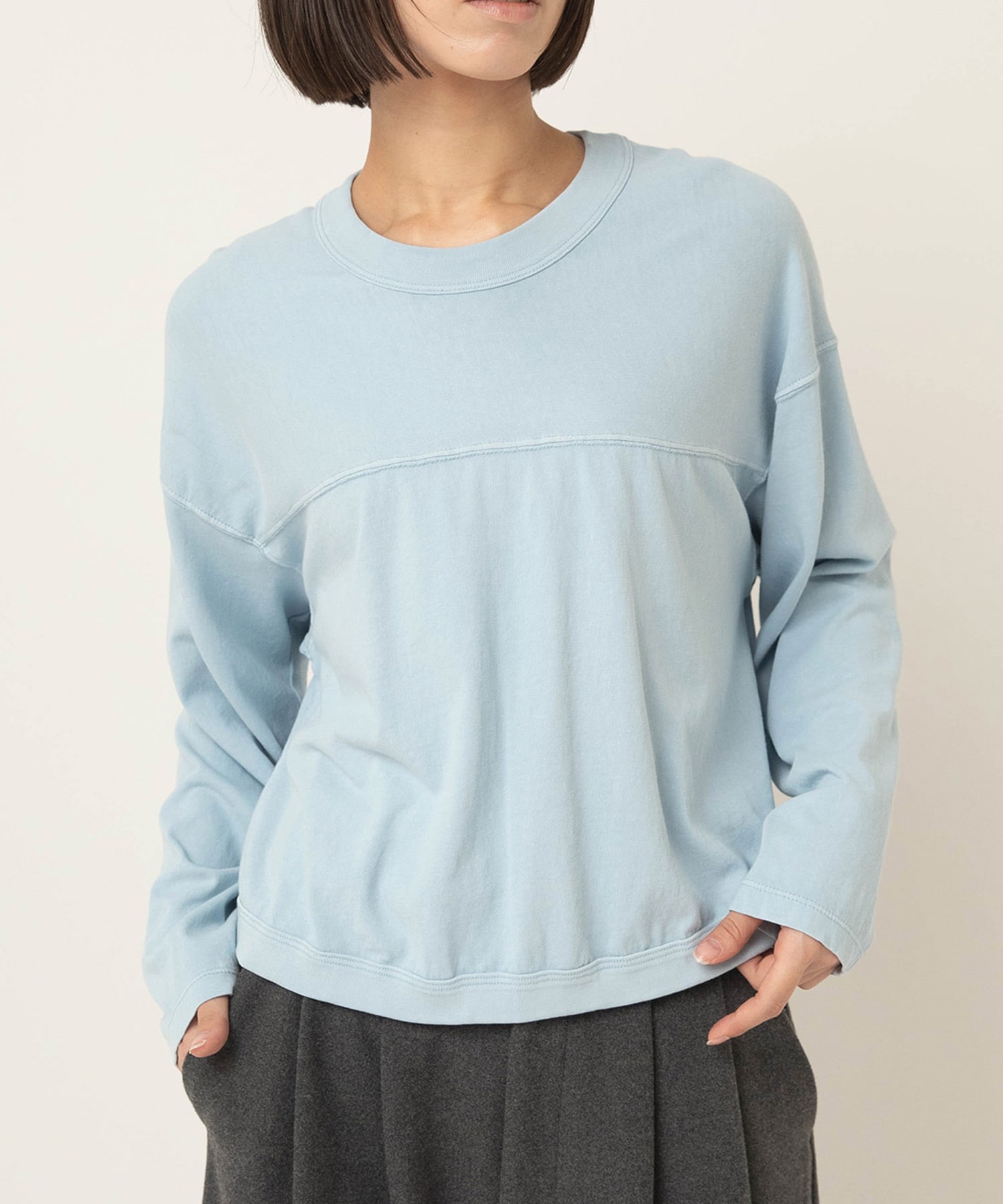 M2616 ピグメントダイリサイクル天竺ロンT