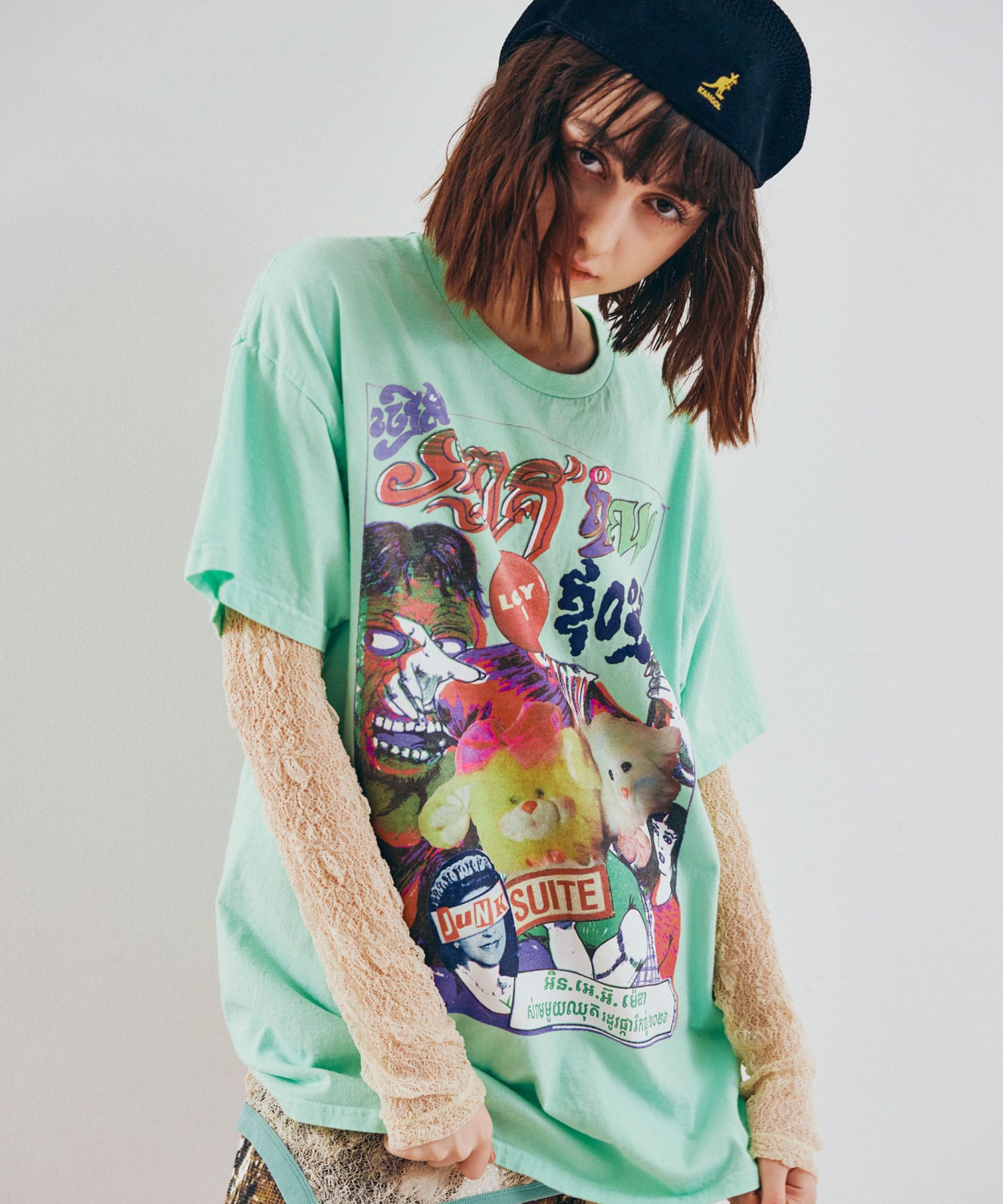 【4月上旬納期】M2622 コンフュージョンフォトプリントT