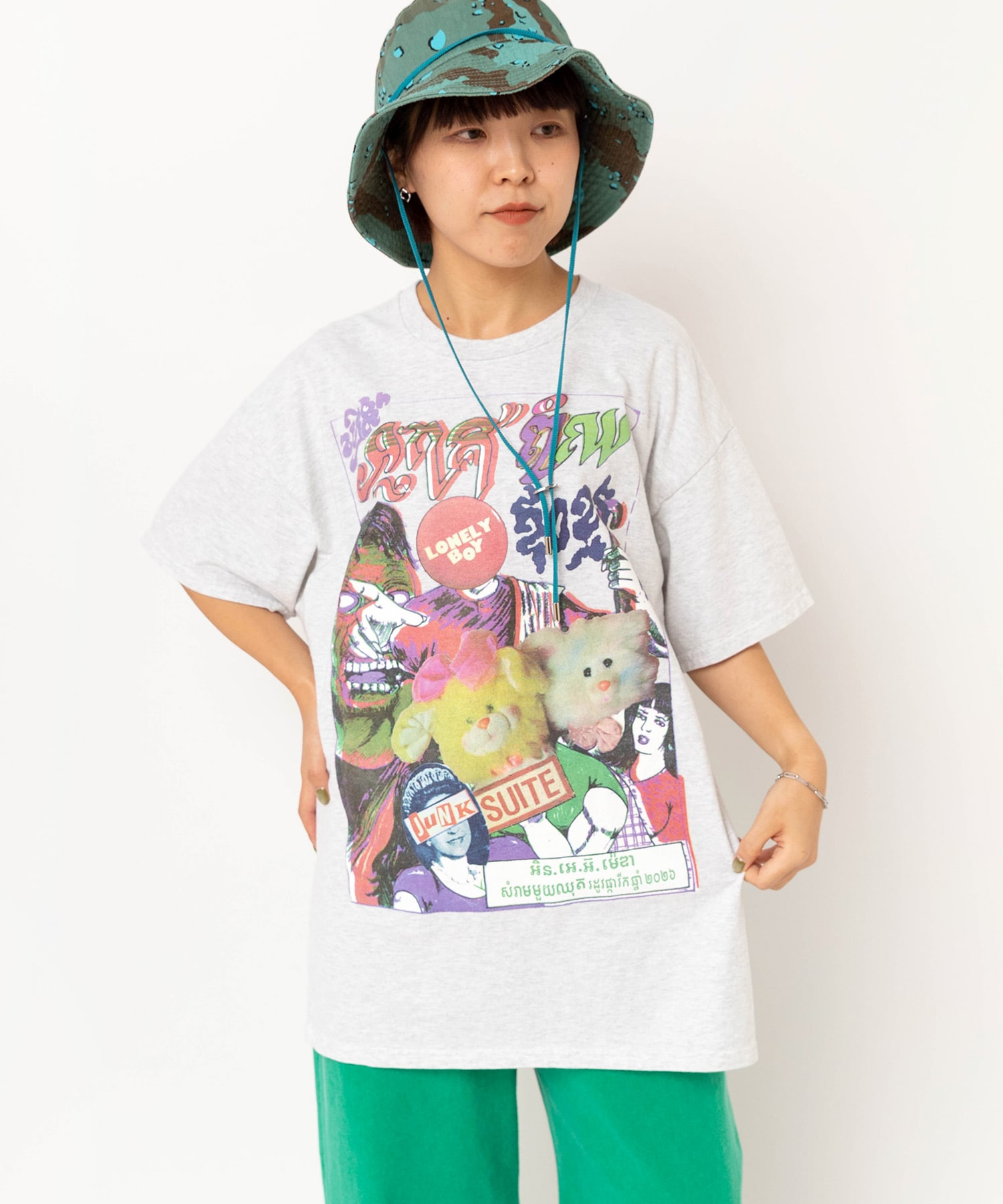 【4月上旬納期】M2622 コンフュージョンフォトプリントT