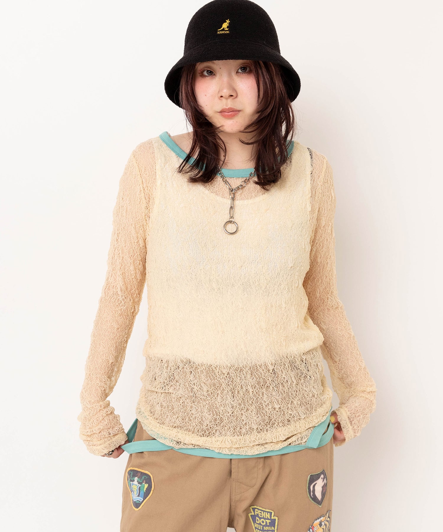 【3月下旬納期】M2623 チュールメッシュタンクロンＴ