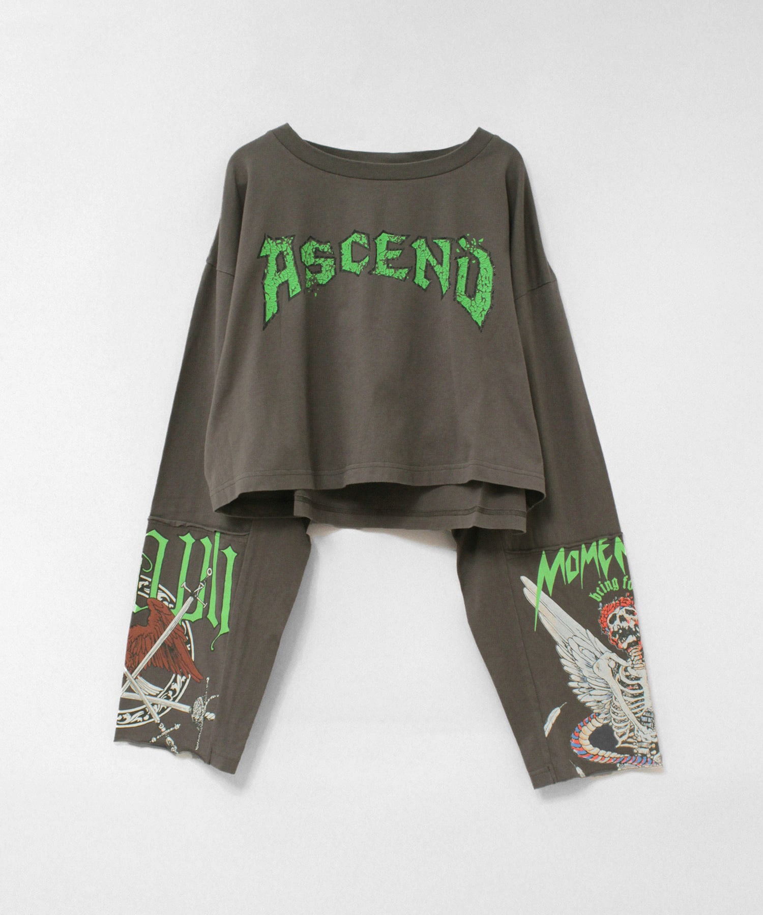 M2627 パッチワークリメイクショートロンT