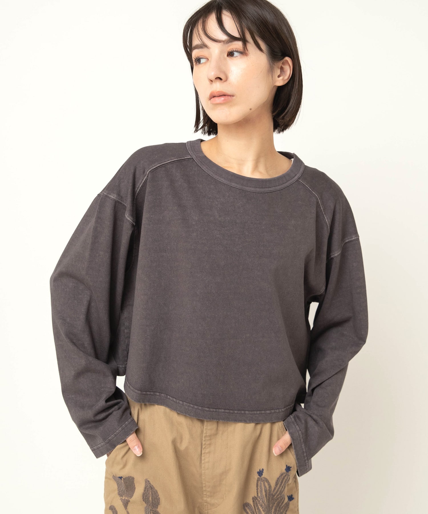 【3月下旬納期】M2628 HEMP COTTONワイドスリーブTee