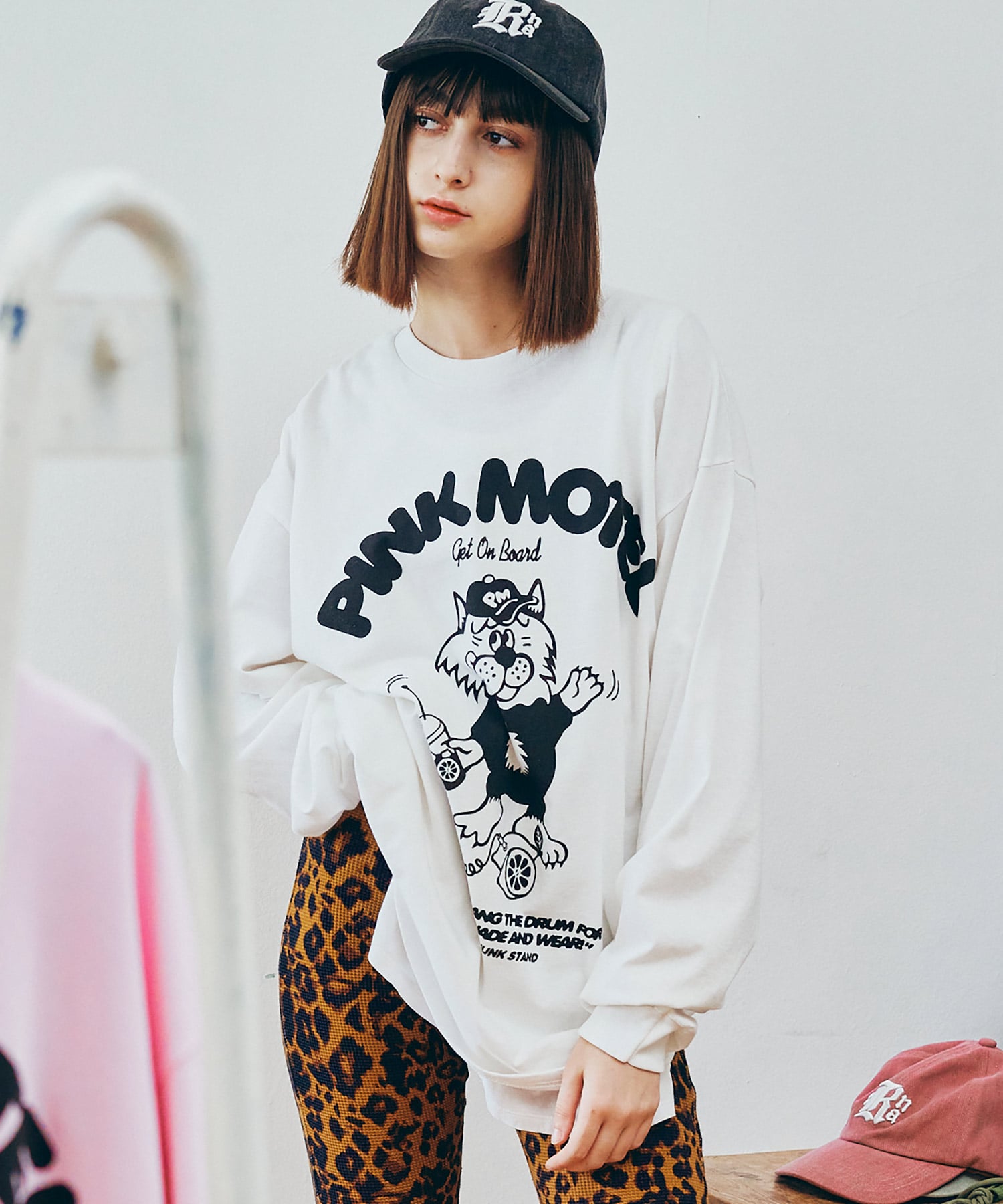 【PINK MOTEL】M2633 PM ベアープリントロンT